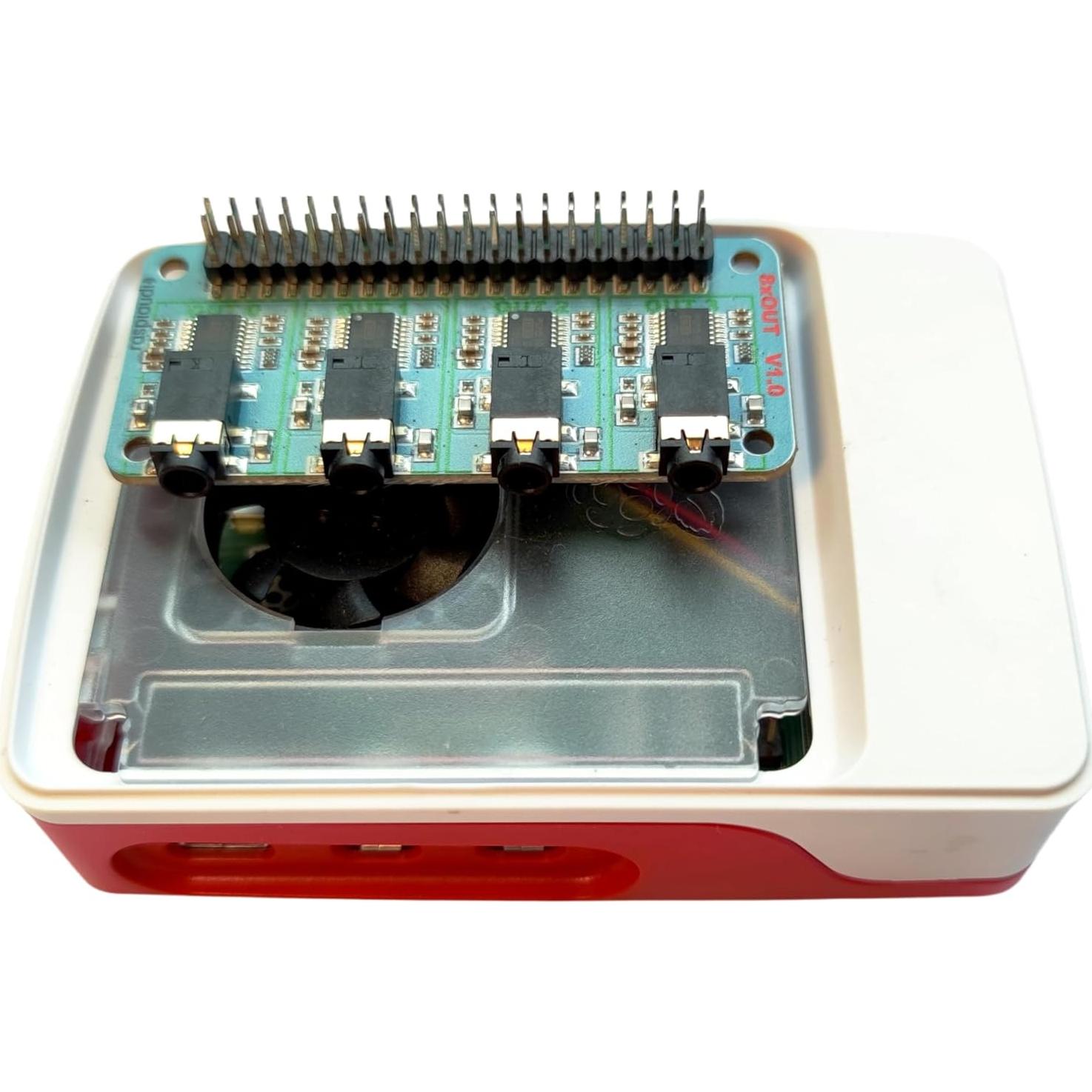 Escritorio 8xOUT RASPIAUDIO para Raspberry Pi 5 - Audio 8 Canales