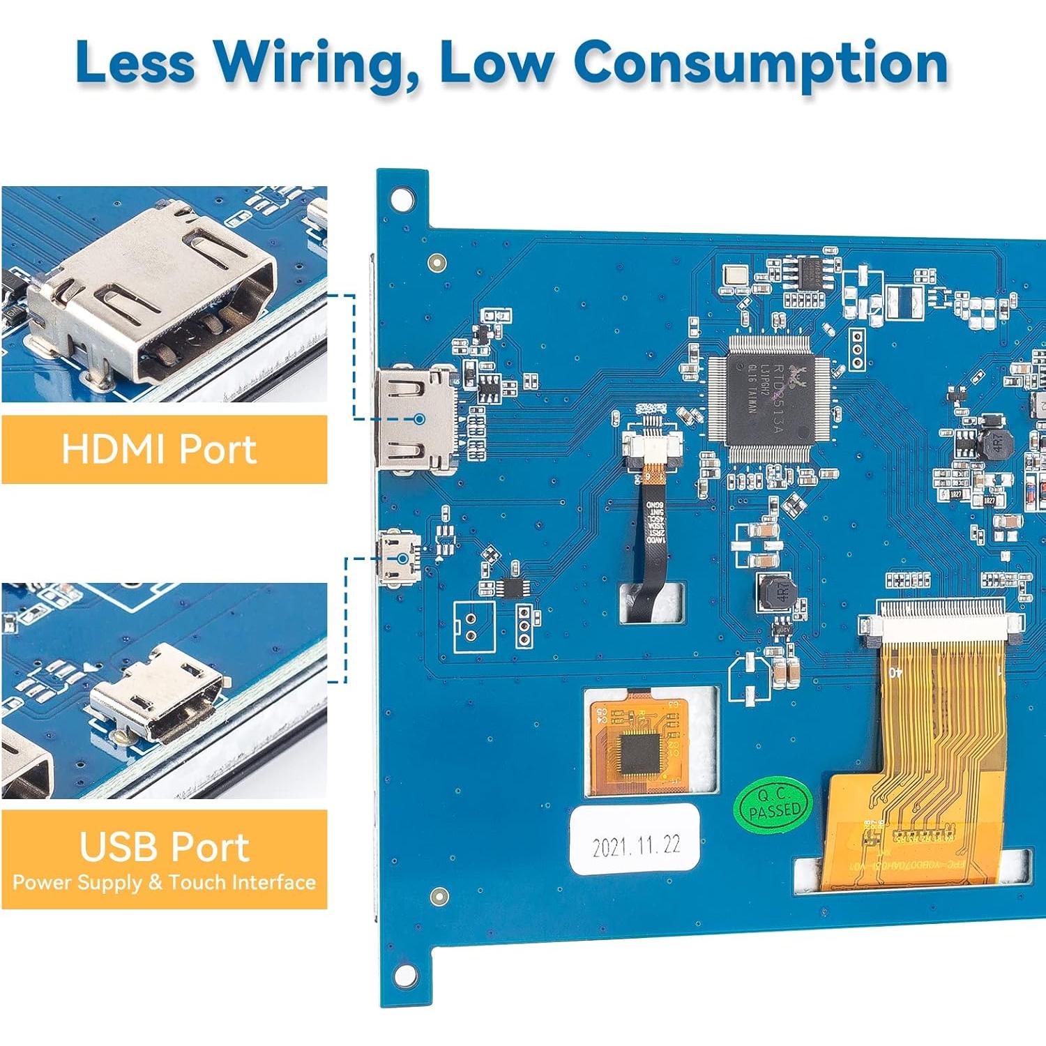 Pantalla Táctil 7" SunFounder TS-7 HDMI 1024x600 IPS
