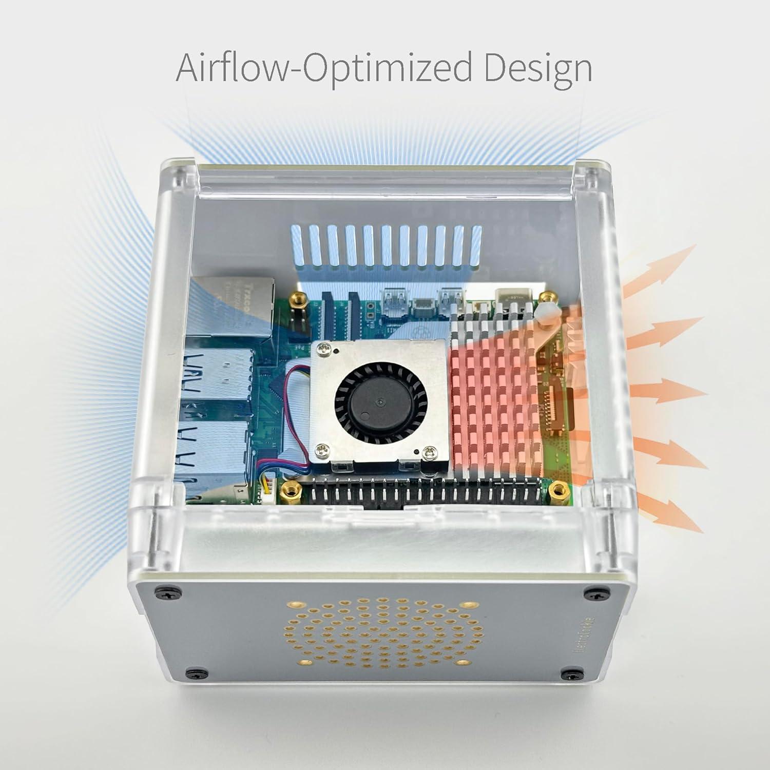 Caja Mini Torre ElectroCookie para Raspberry Pi 5 con Enfriador