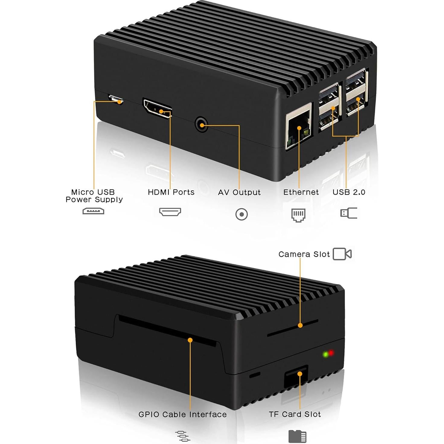 Caja de Aluminio Geekworm para Raspberry Pi 3 B+/3B - Enfriamiento Pasivo