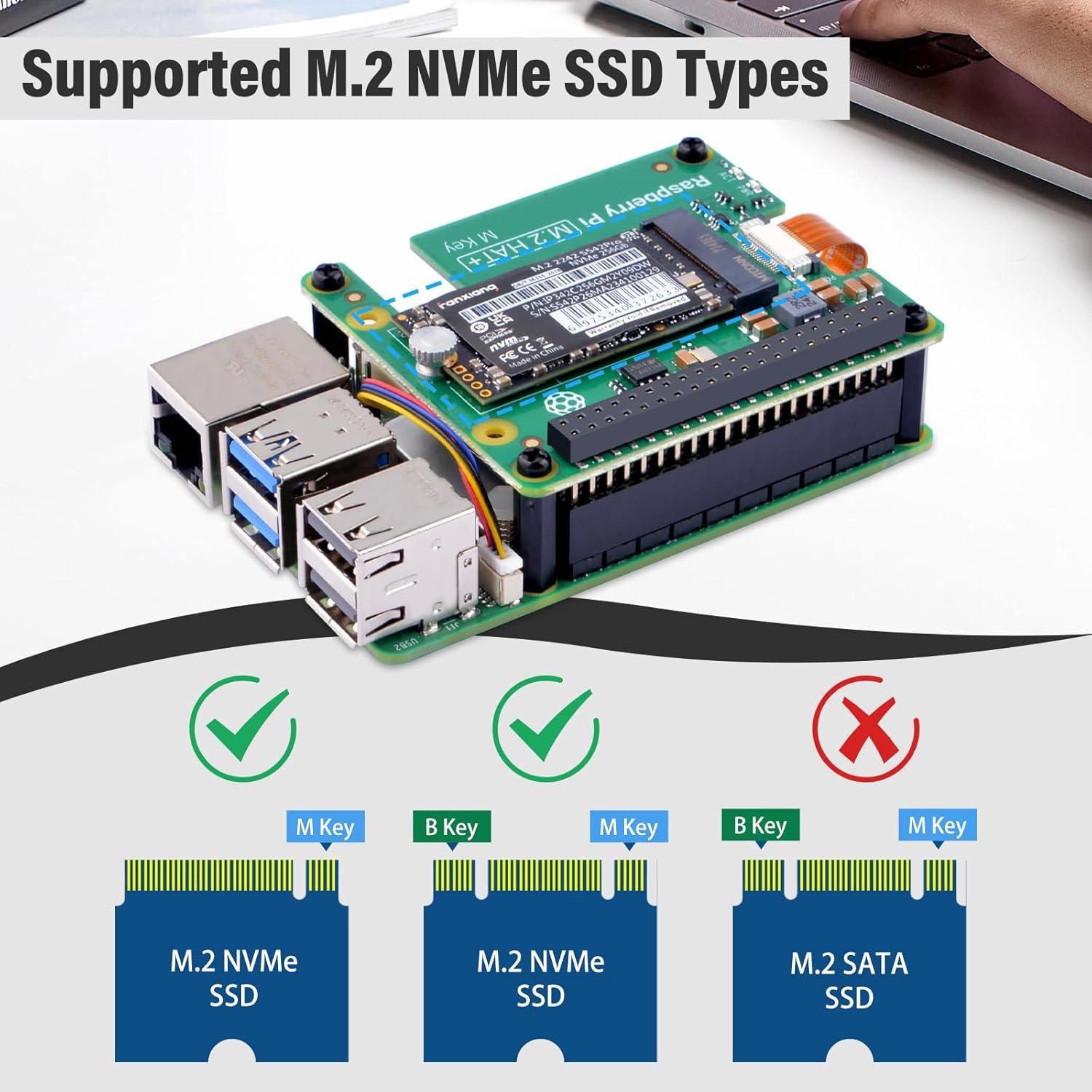 Caja de Metal GeeekPi para Raspberry Pi 5 con HAT M.2 y Enfriador