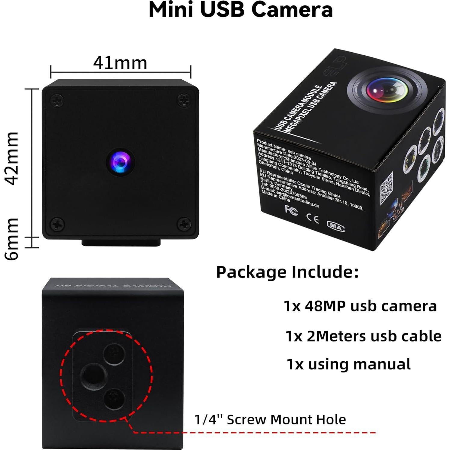 Cámara USB 48MP Magnolia MG-USB48MP01-KAF70 4K Autofocus