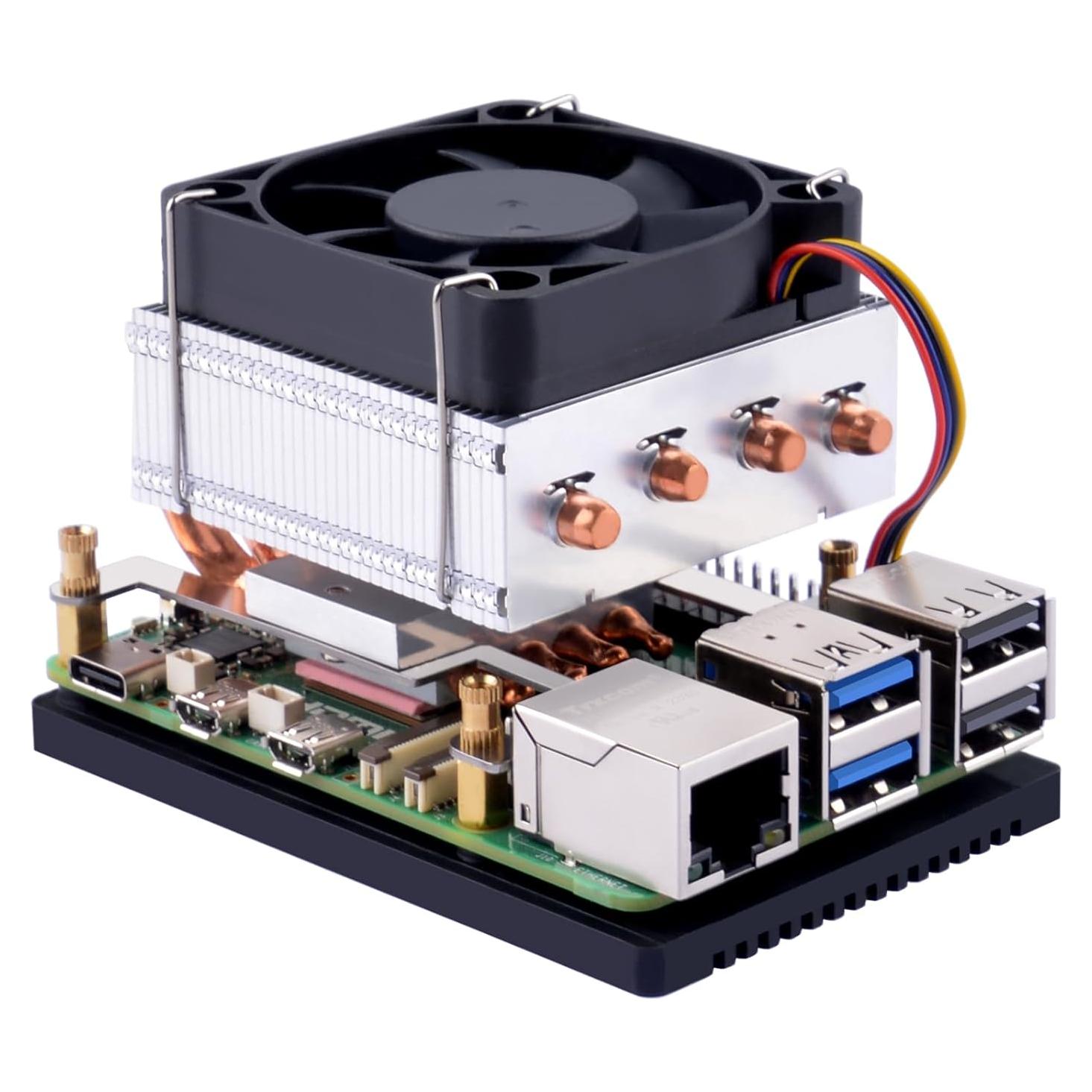 Enfriador de CPU GeeekPi para Raspberry Pi 5, disipador de aluminio