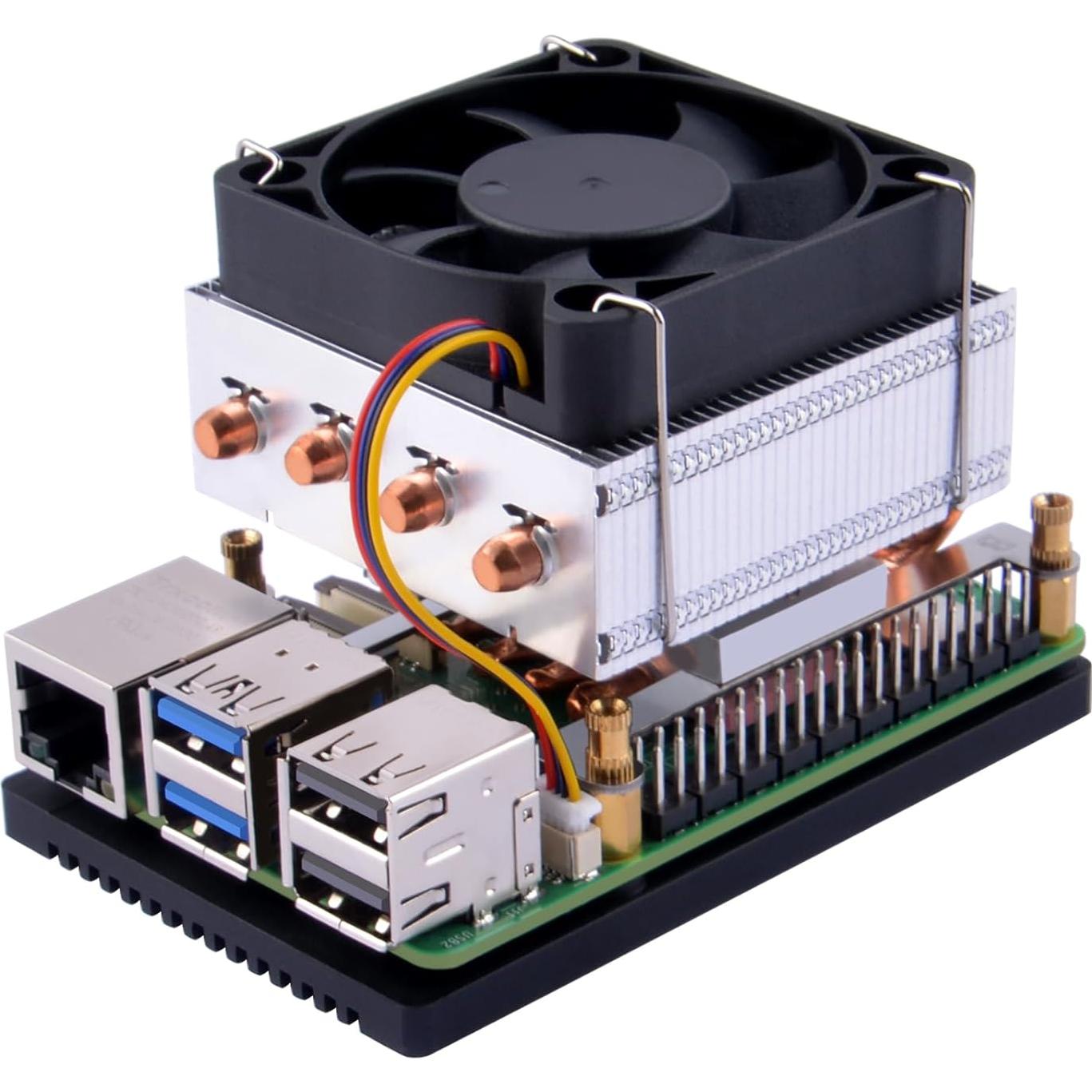 Enfriador de CPU GeeekPi para Raspberry Pi 5, disipador de aluminio