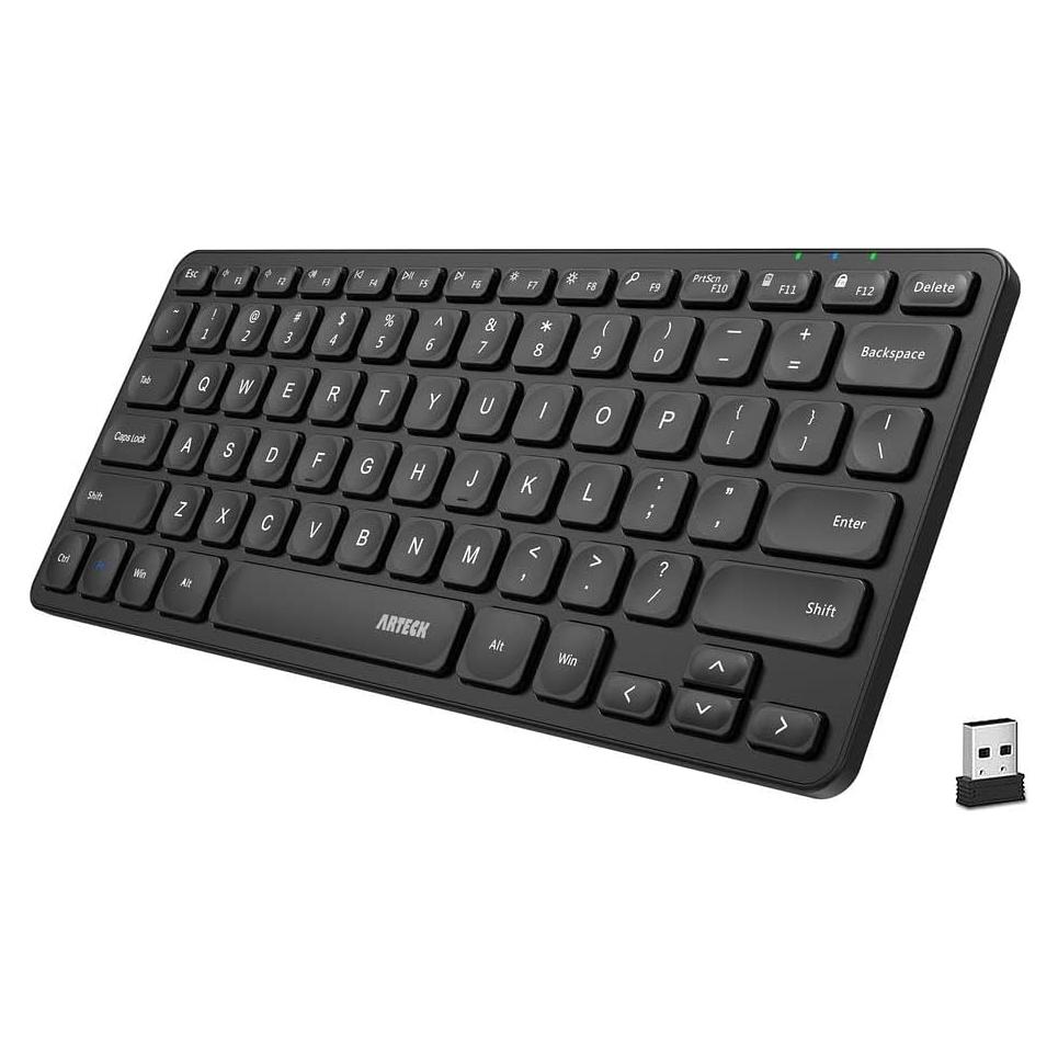 Teclado Inalámbrico Arteck HW305 Ultra Delgado 2.4G con Batería Recargable