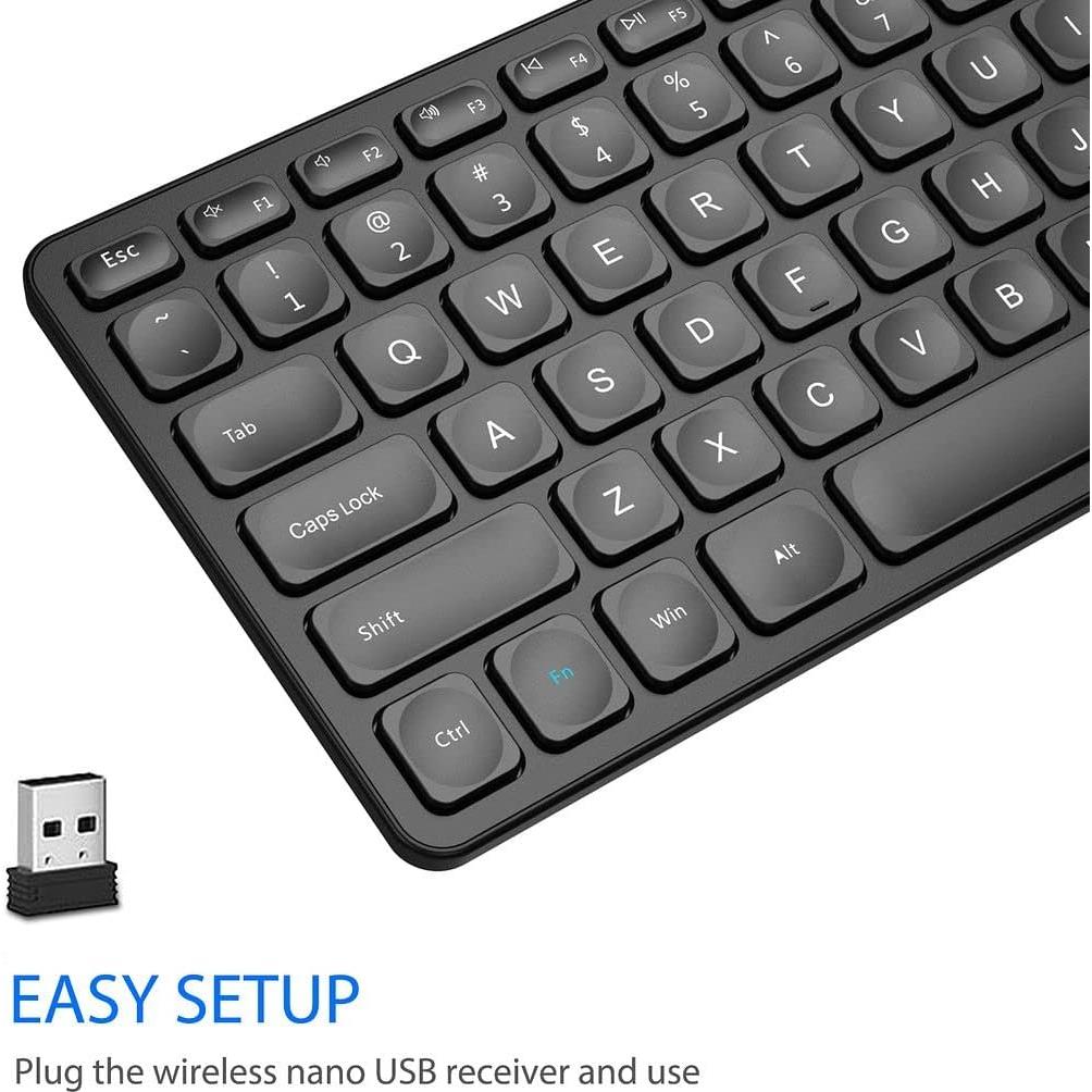 Teclado Inalámbrico Arteck HW305 Ultra Delgado 2.4G con Batería Recargable