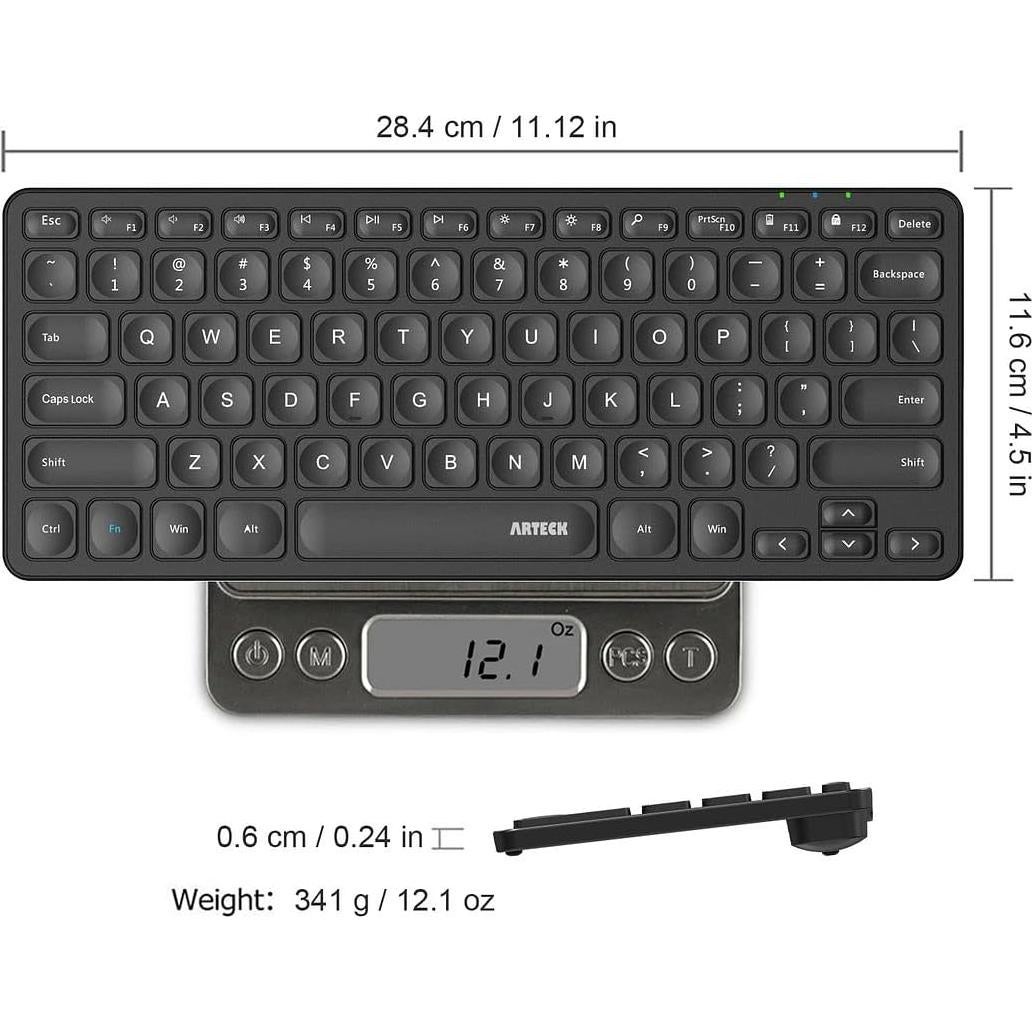 Teclado Inalámbrico Arteck HW305 Ultra Delgado 2.4G con Batería Recargable