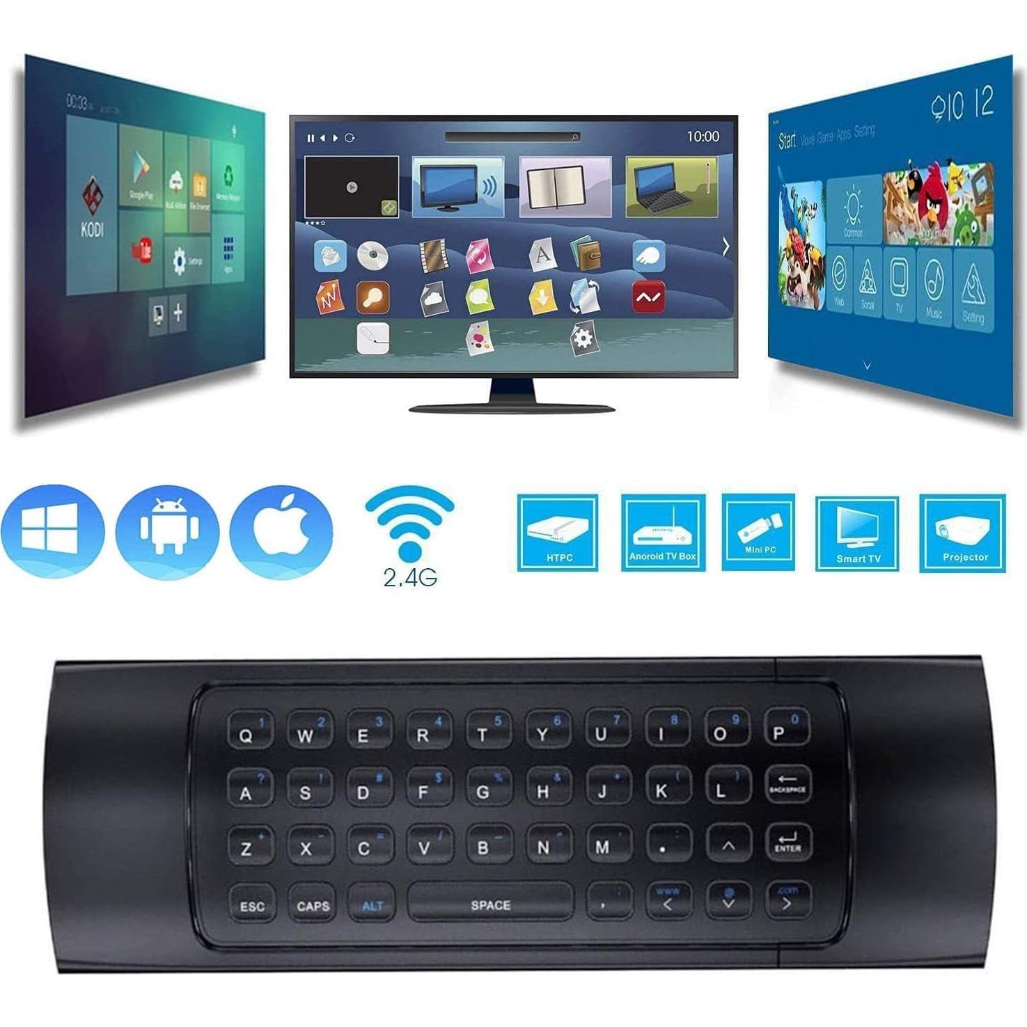 Control Remoto Air Mouse MX3 Pro Inalámbrico 2.4G con Teclado