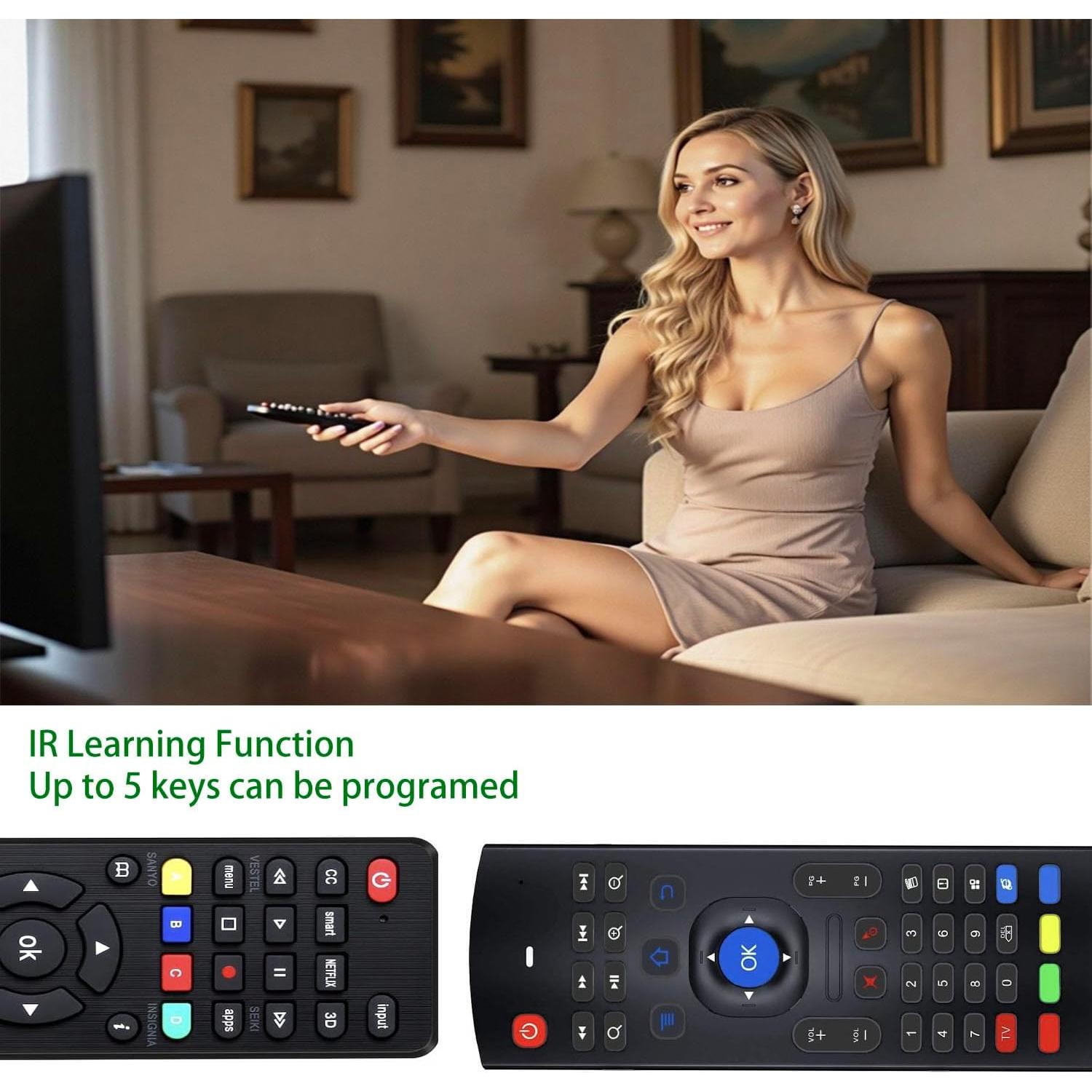 Control Remoto Air Mouse MX3 Pro Inalámbrico 2.4G con Teclado