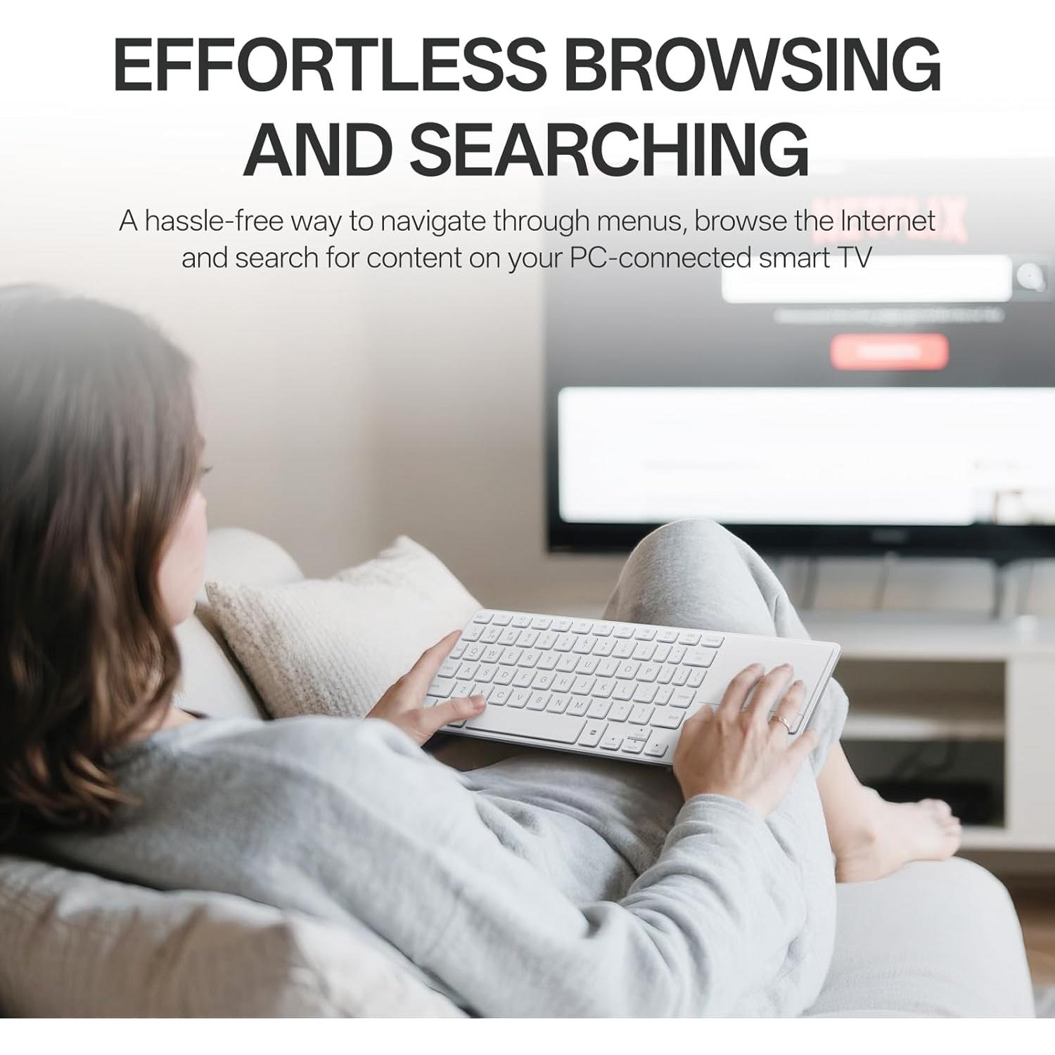 Teclado Inalámbrico Rapoo E900T con Touchpad - Multi-Dispositivo