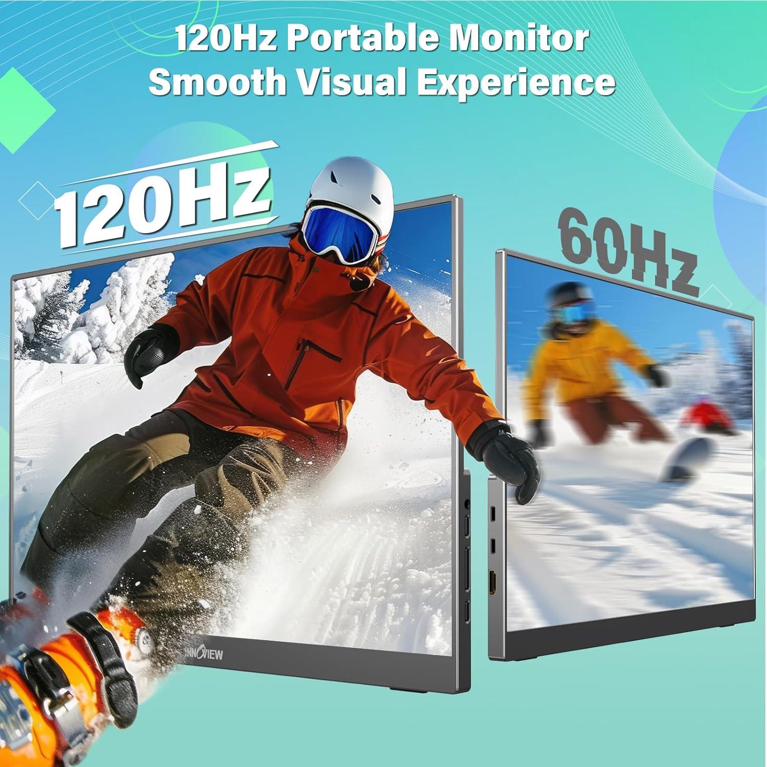 Monitor Portátil InnoView 16" 2K 120Hz IPS Cuidado Ocular