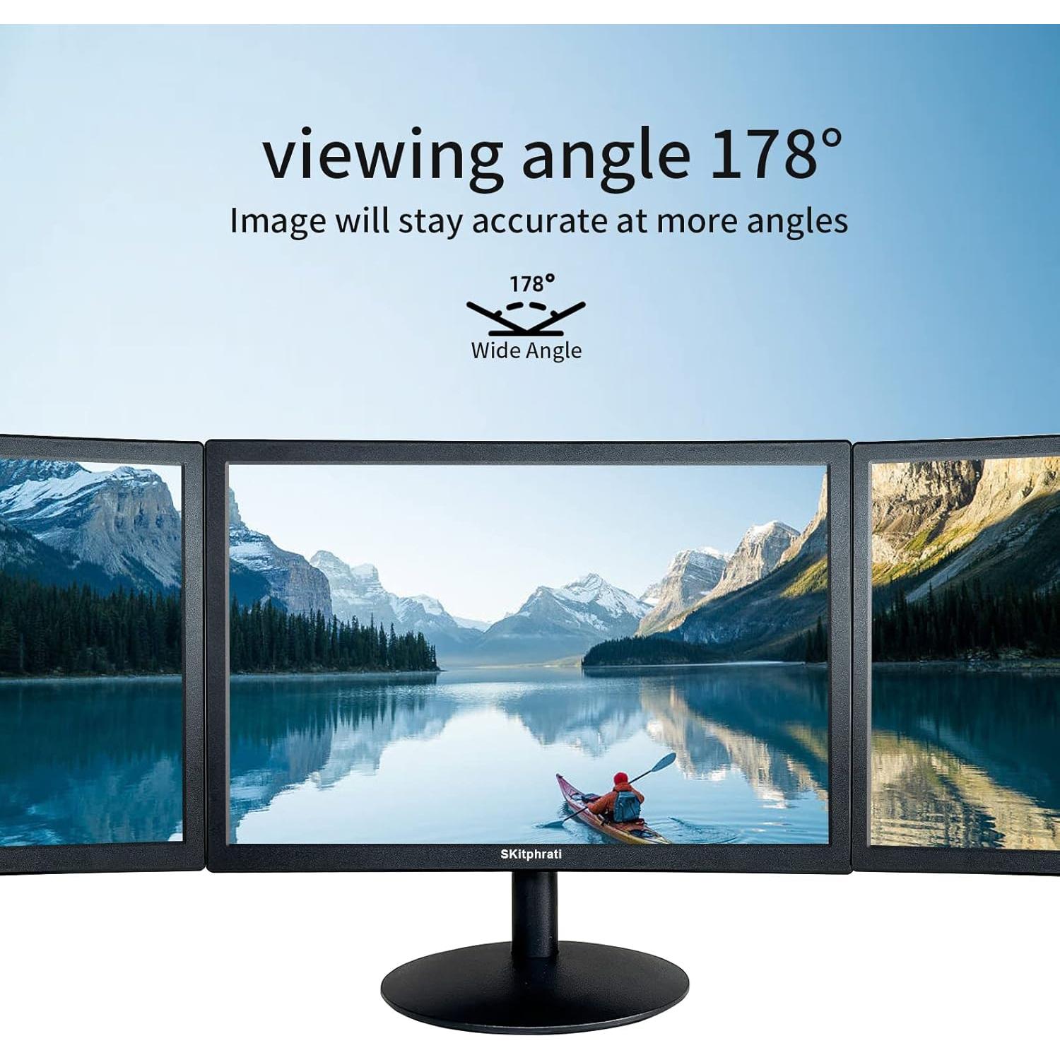 Monitor LED 15.6" FHD VA 1080P SKitphrati con HDMI y VGA