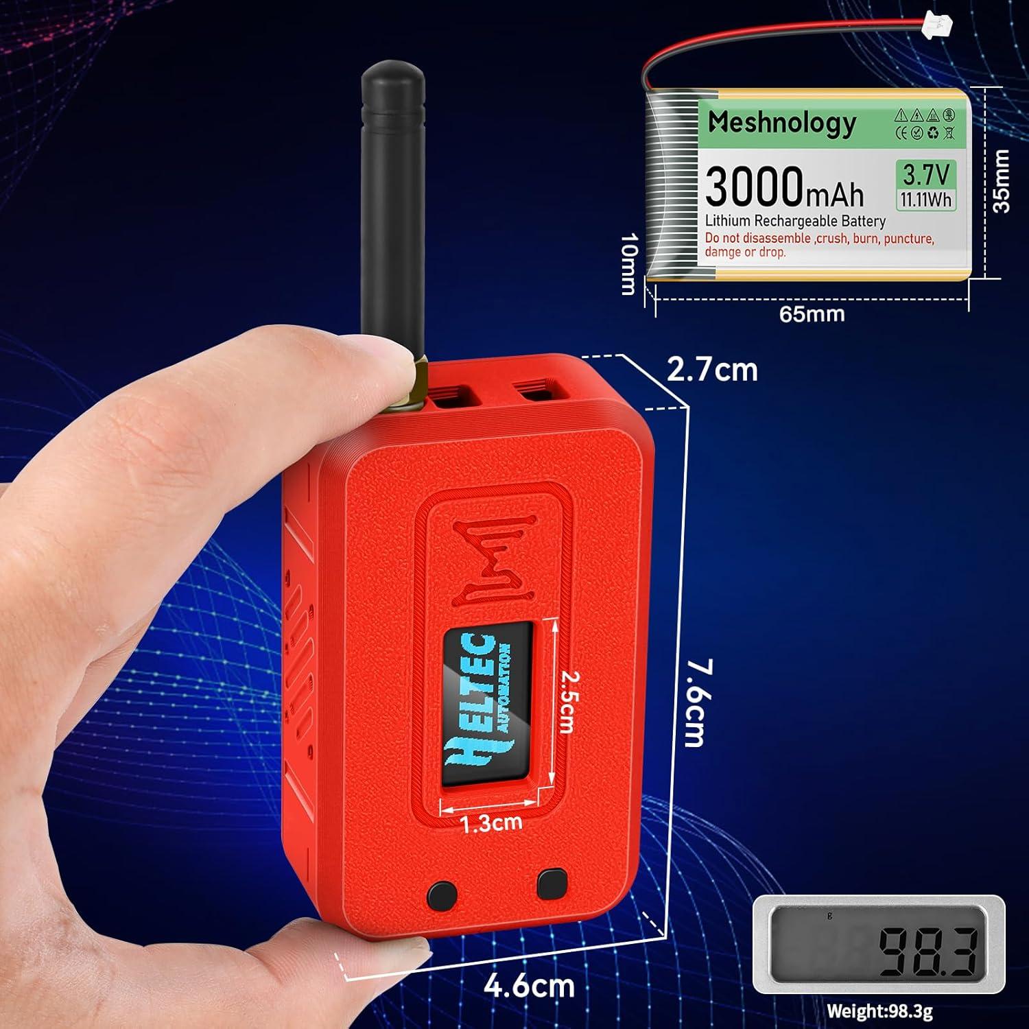 Módulo ESP32 Lo Ra V3 Meshnology con Batería 3000mAh y Estuche