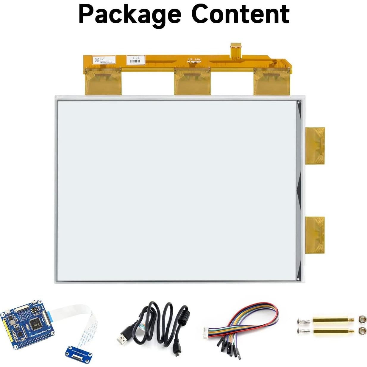 Pantalla E-Paper 13.3" Waveshare 1600x1200 USB/SPI para Raspberry Pi
