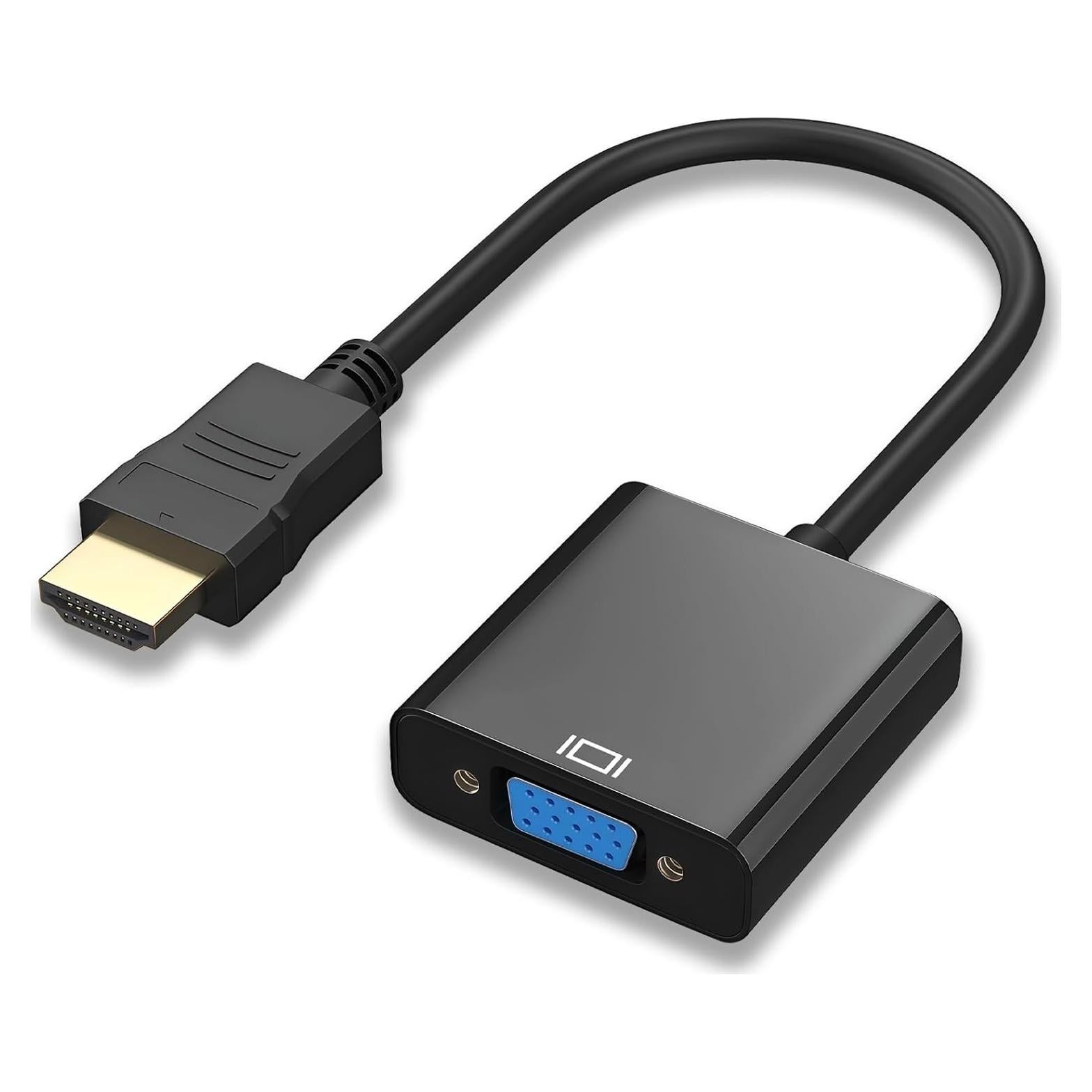 Adaptador HDMI a VGA Meliya 20cm 1080P para PC y Proyector