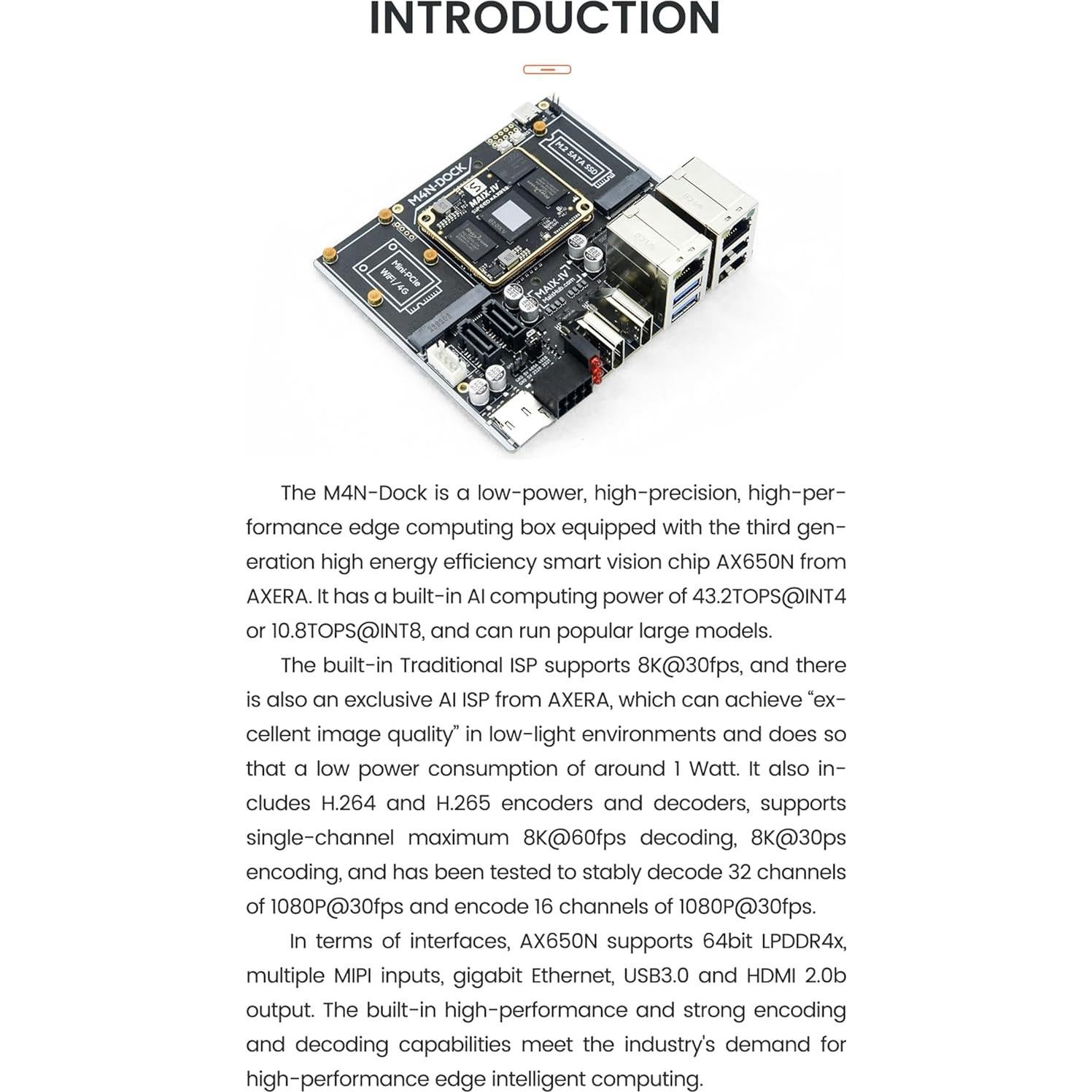 Kit de Desarrollo AI M4N-Dock WayPonDEV 8GB LPDDR4X NVR