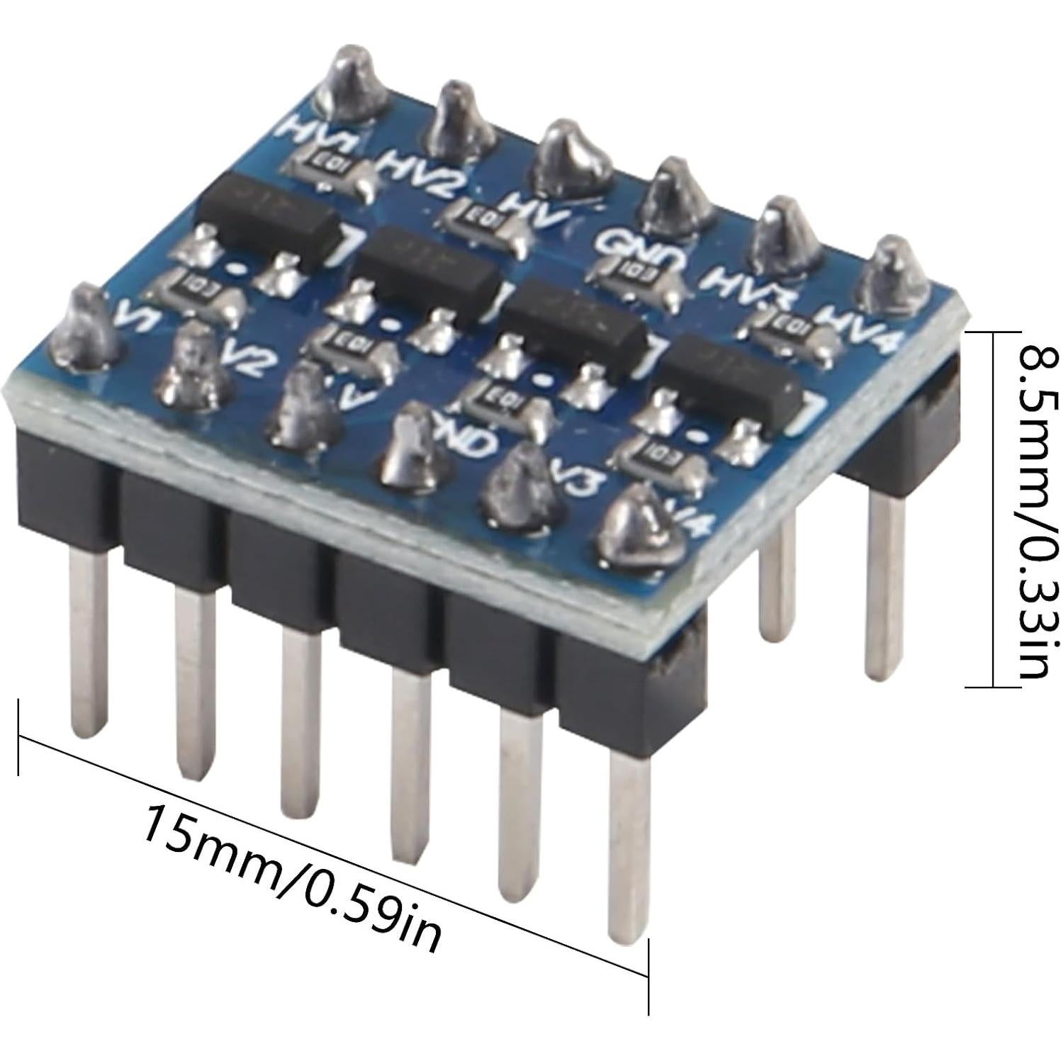 Convertidor de Nivel Lógico Bidireccional AITIAO 4 Canales 3.3V-5V