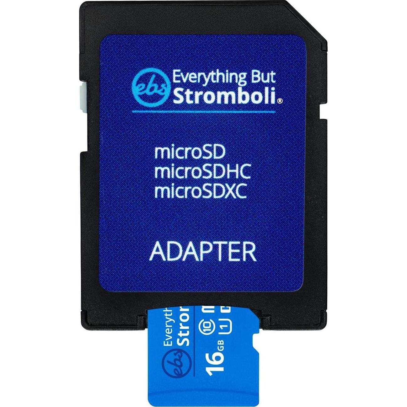 Paquete de 5 Tarjetas MicroSD 16GB Todo Menos Stromboli Clase 10