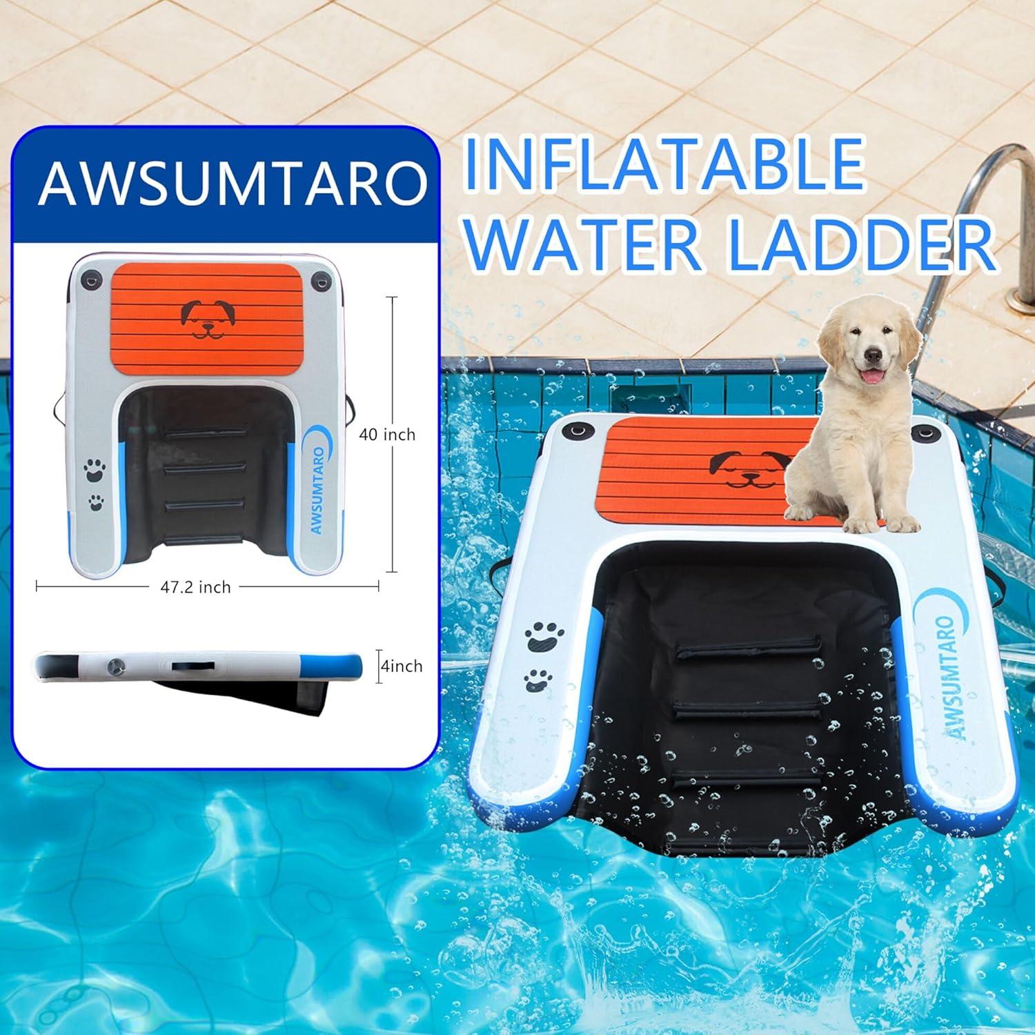 Muelle Inflable para Mascotas awsumtaro 119.4x101.6cm
