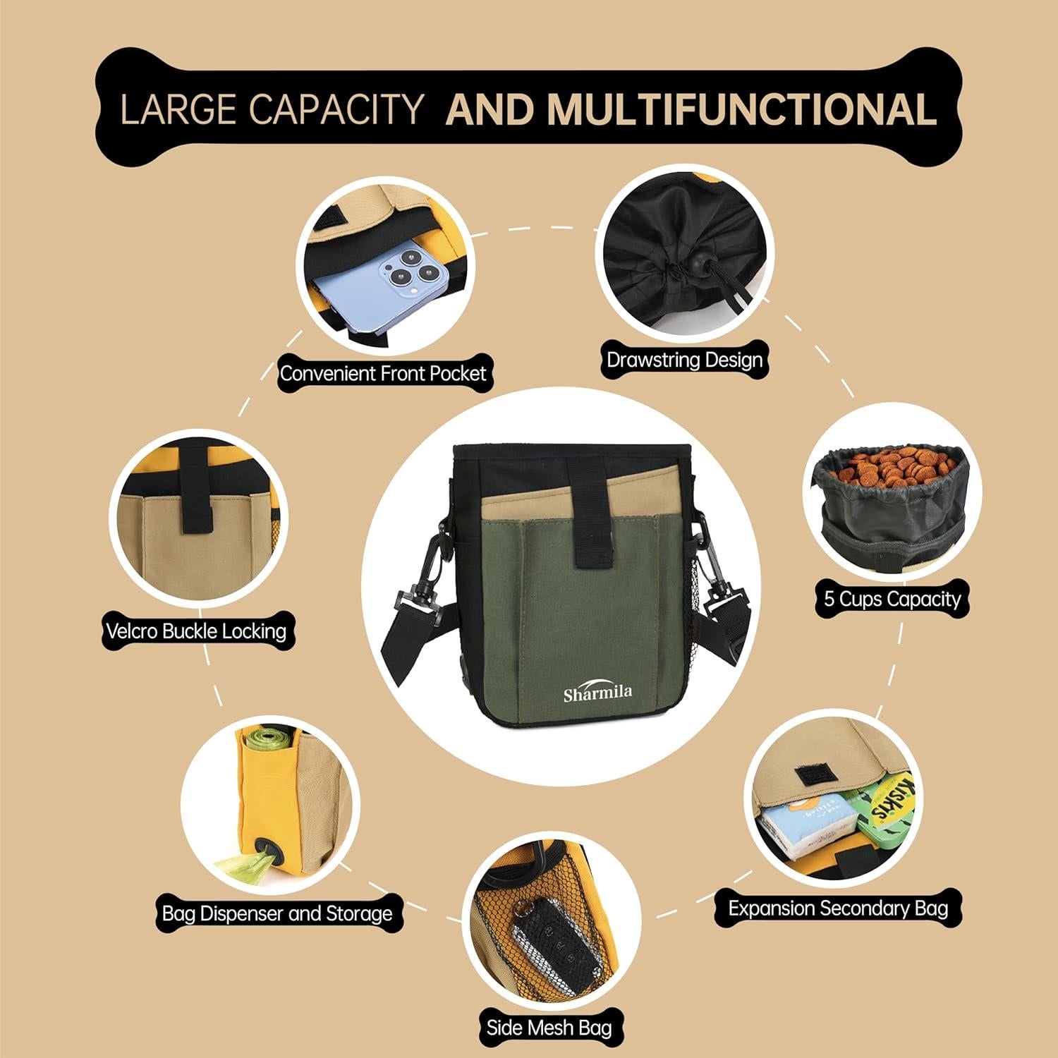 Bolsa de Golosinas para Perros Sharmila - Impermeable Verde