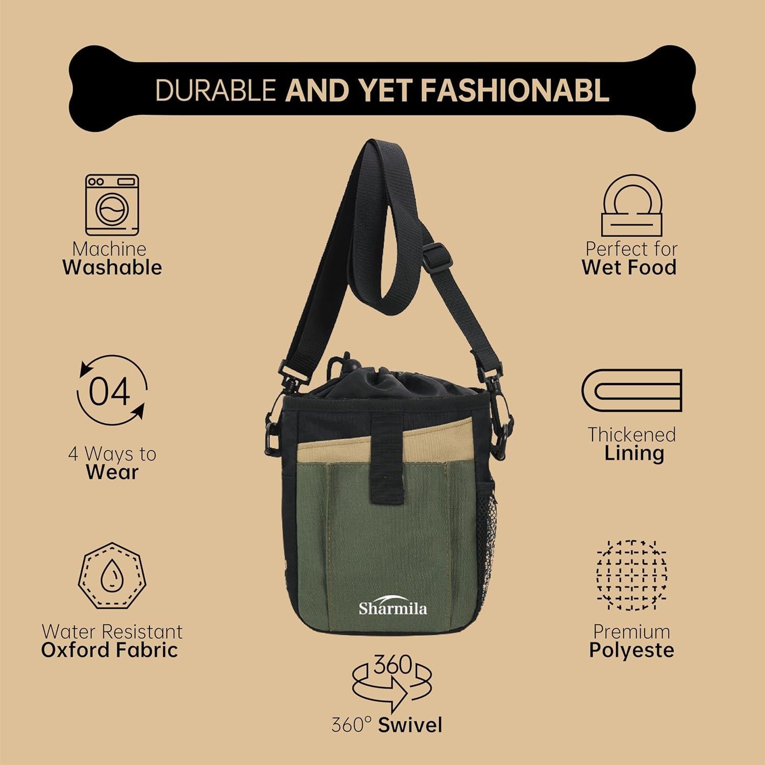 Bolsa de Golosinas para Perros Sharmila - Impermeable Verde