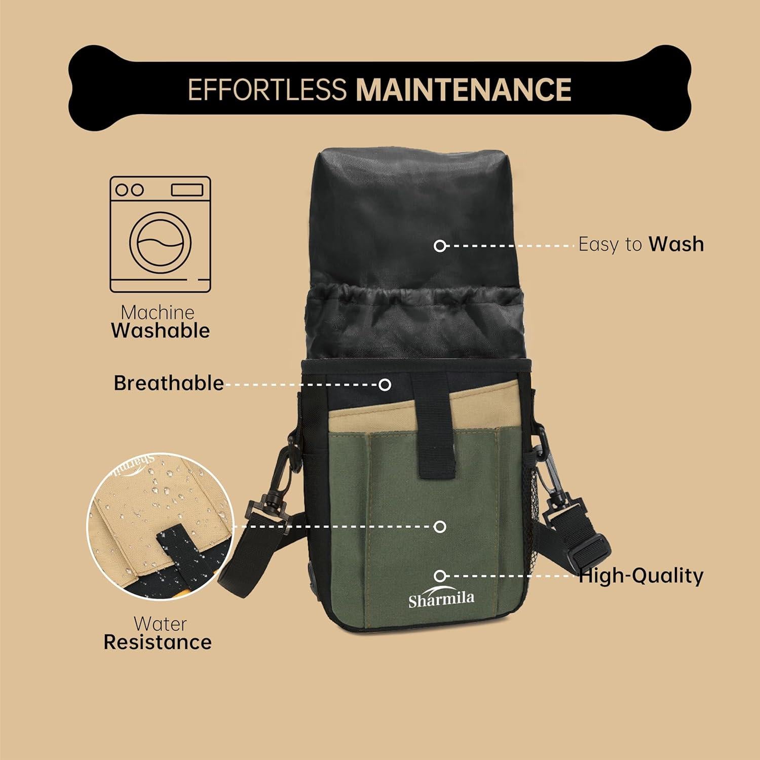 Bolsa de Golosinas para Perros Sharmila - Impermeable Verde