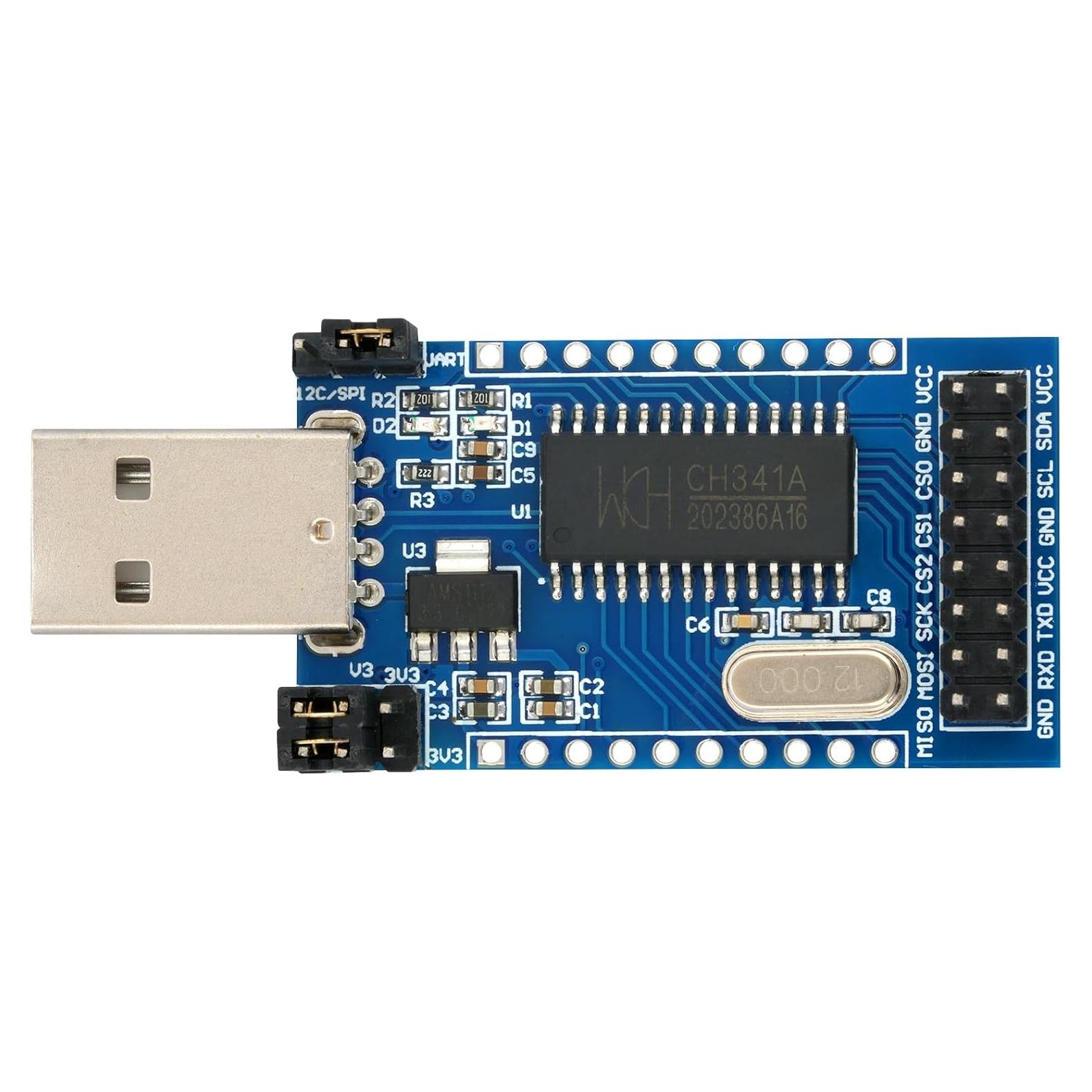 Adaptador USB a UART/IIC/SPI DollaTek CH341A 3.3V/5V
