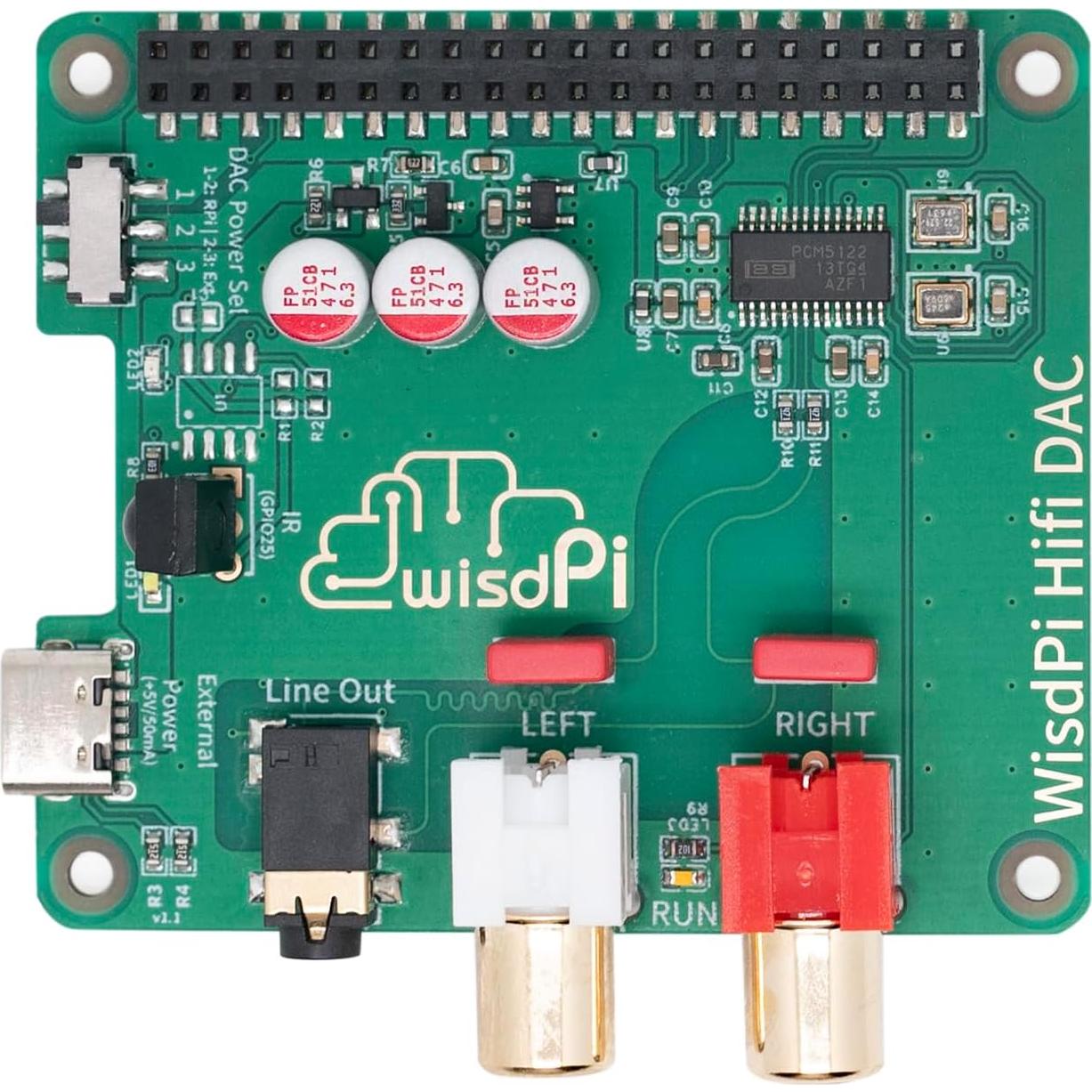 Tarjeta HiFi DAC HAT SevenSenses PCM5122 para Raspberry Pi