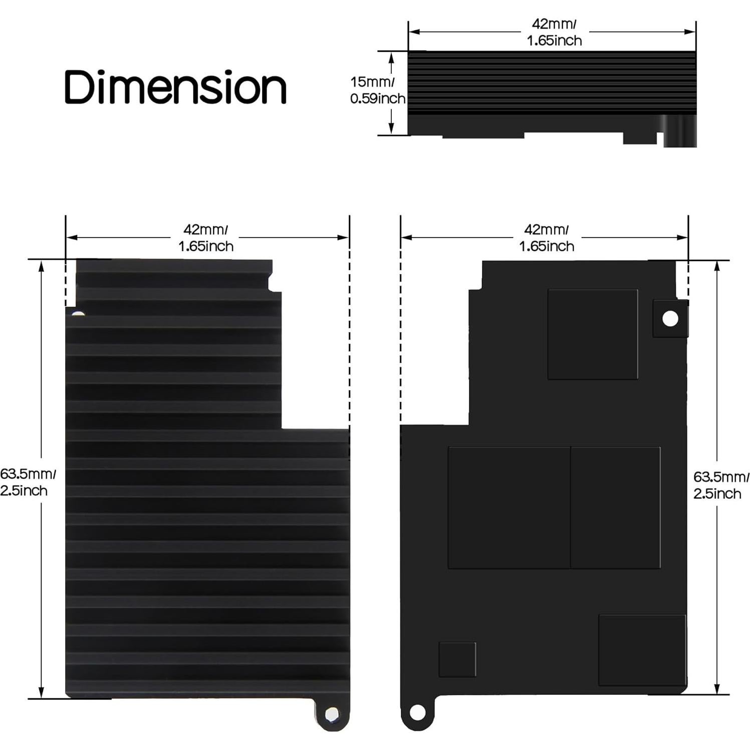 Caja Metal Geekworm X1301-C1 + Disipador H509 + Fuente 27W