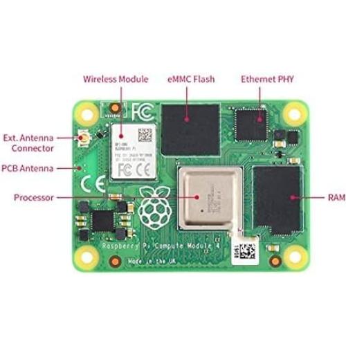 Módulo de Computación Raspberry Pi 4 2GB RAM 32GB eMMC