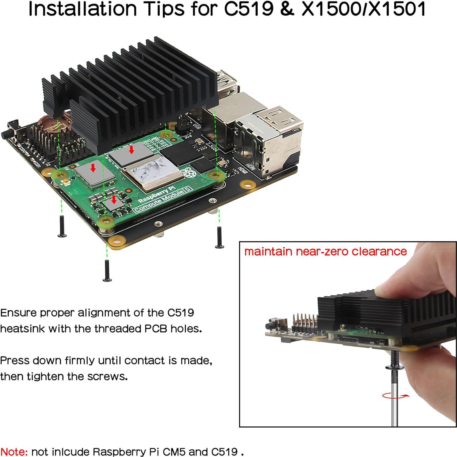 Placa de expansión X1501 Geekworm + Caja metal X1500-C1