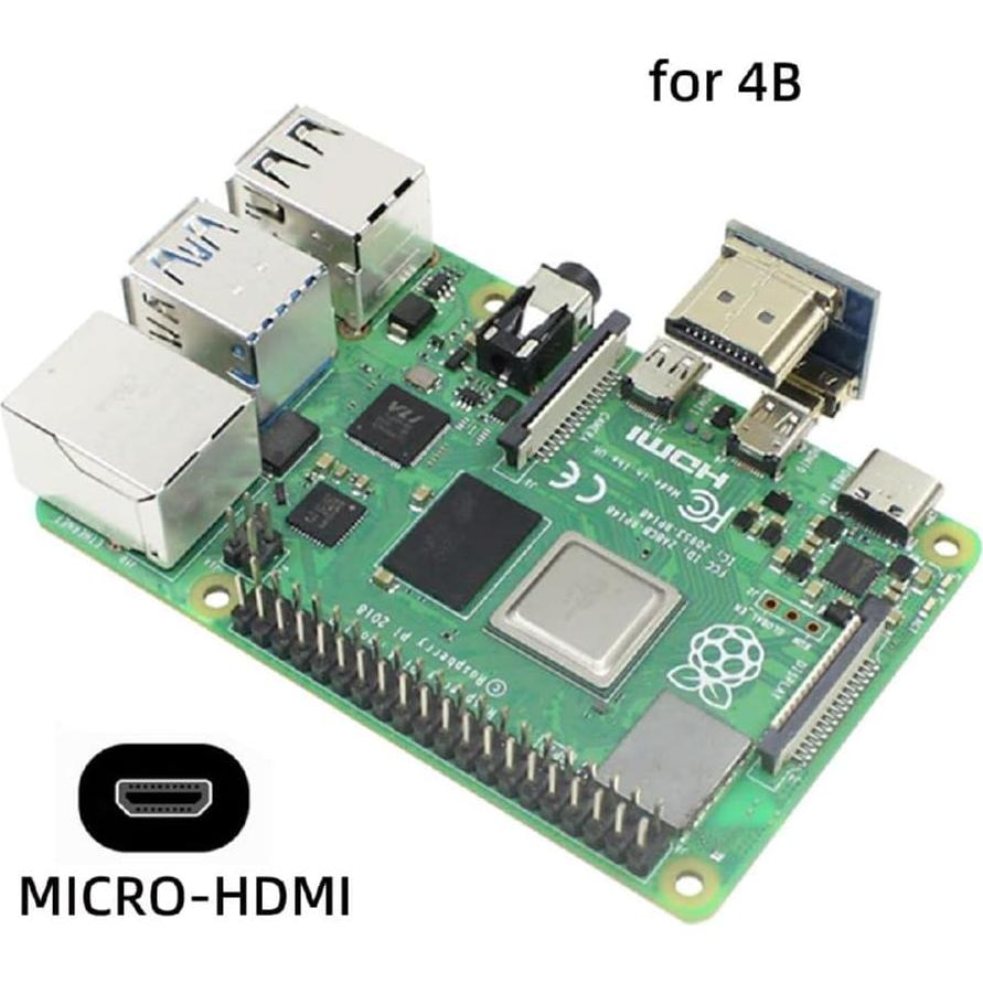Adaptador HDMI Tipo A a Micro HDMI xiwai 2 Piezas para Raspberry PI