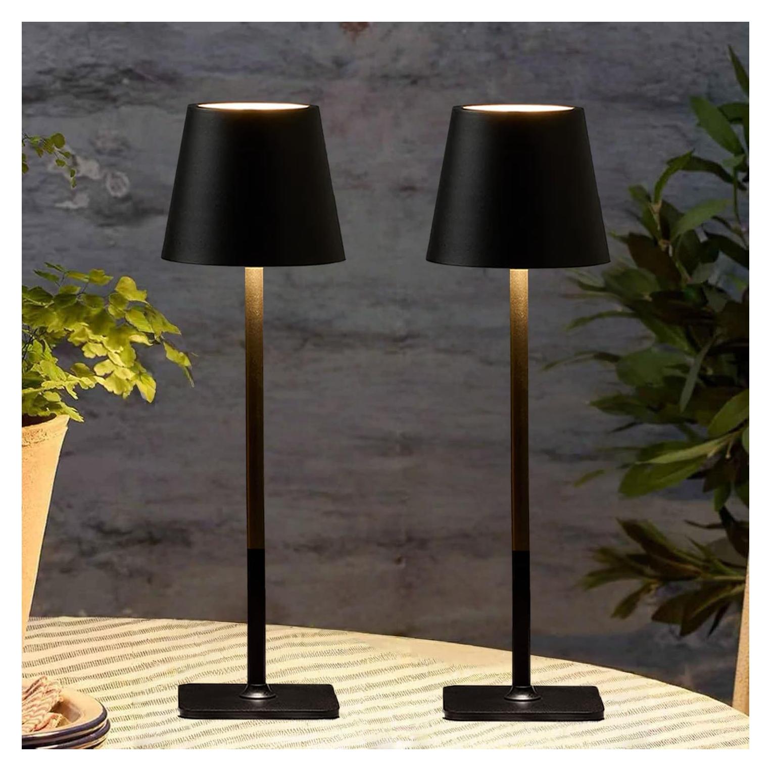 Juego de 2 Lámparas de Mesa Inalámbricas LamparaDecor 6000mAh