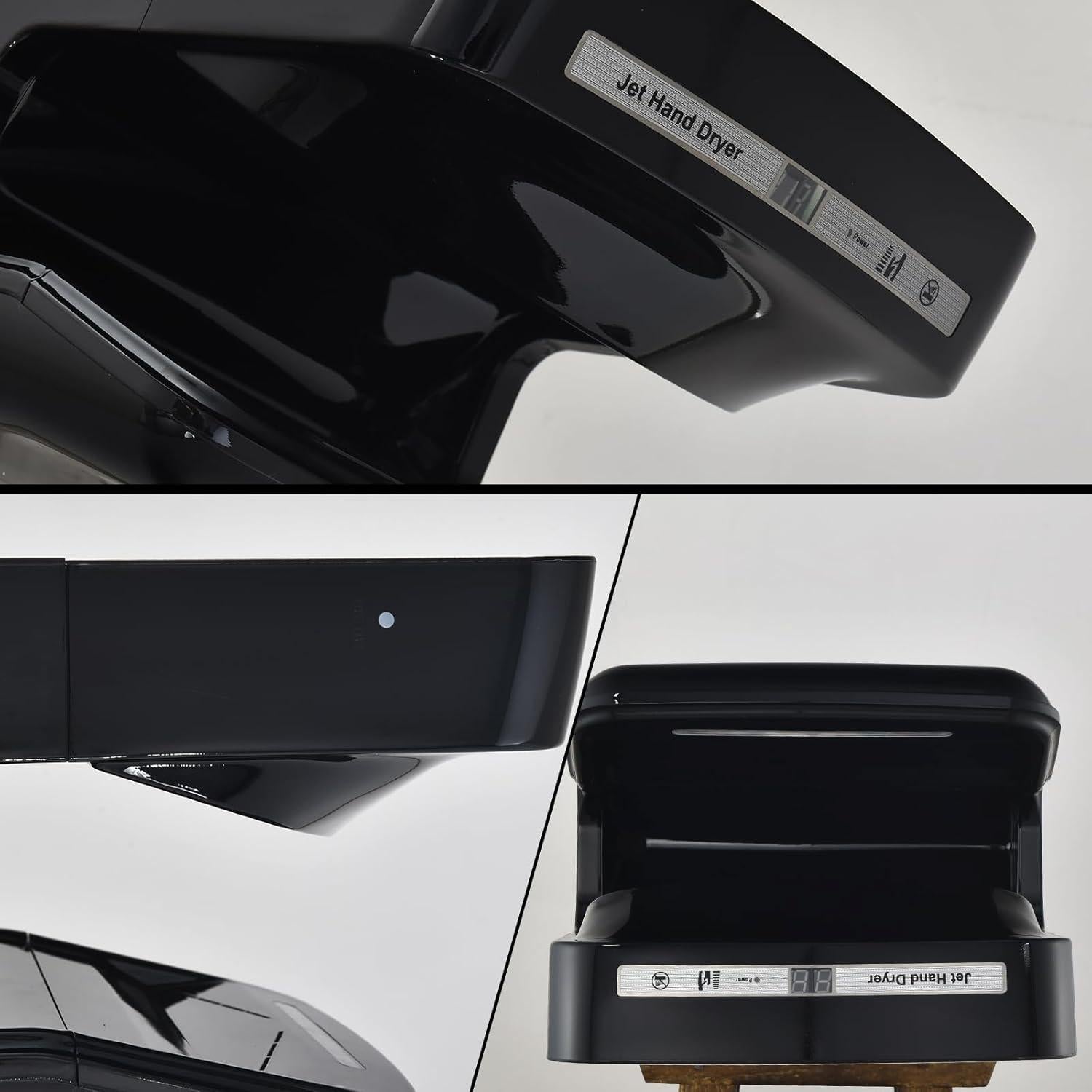 Secador de Manos Eléctrico LVXIN 1850W con Filtro HEPA Negro