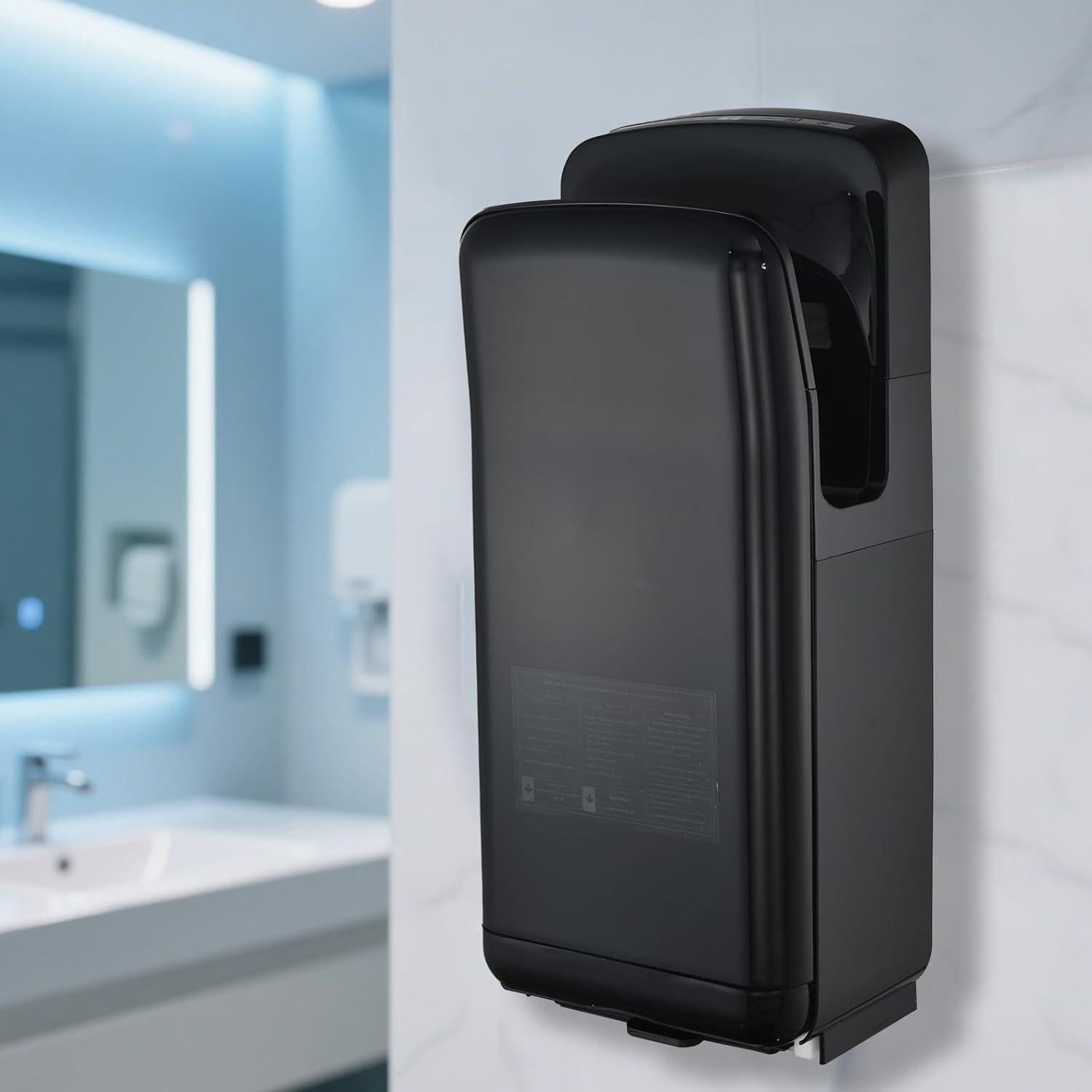 Secador de Manos Eléctrico LVXIN 1850W con Filtro HEPA Negro