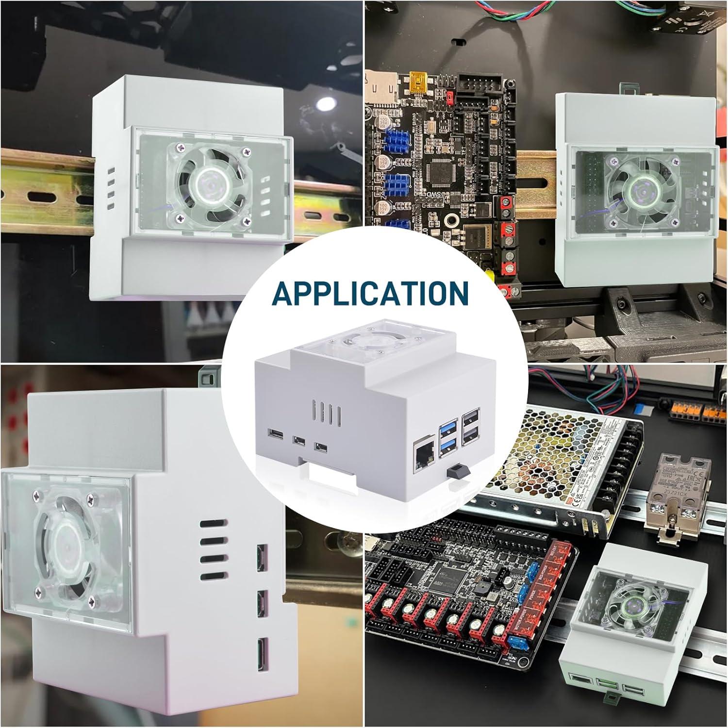 Caja para Raspberry Pi 5 GeeekPi con Enfriador Activo Negro