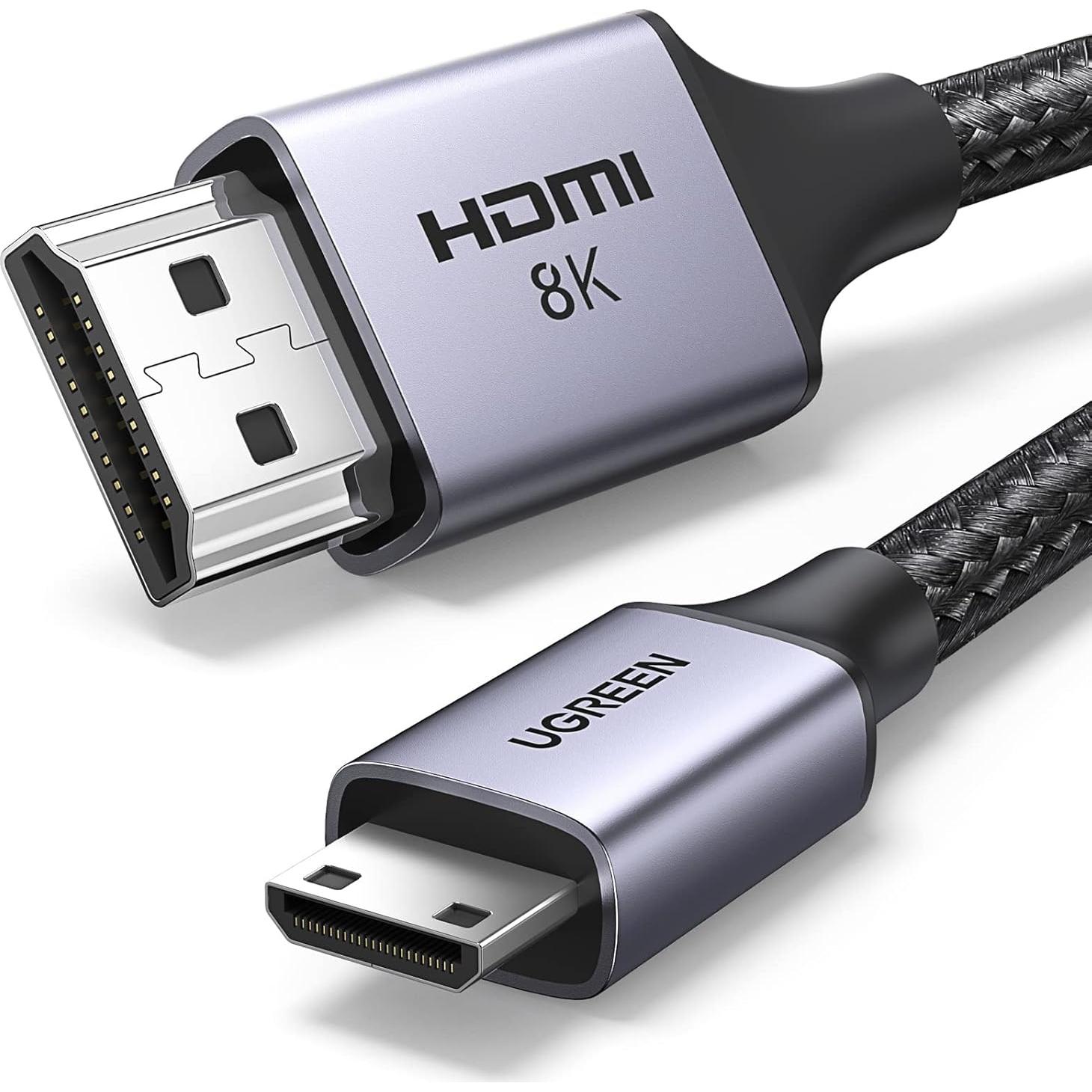 Cable Mini HDMI a HDMI UGREEN 2m 8K@60Hz Bidireccional