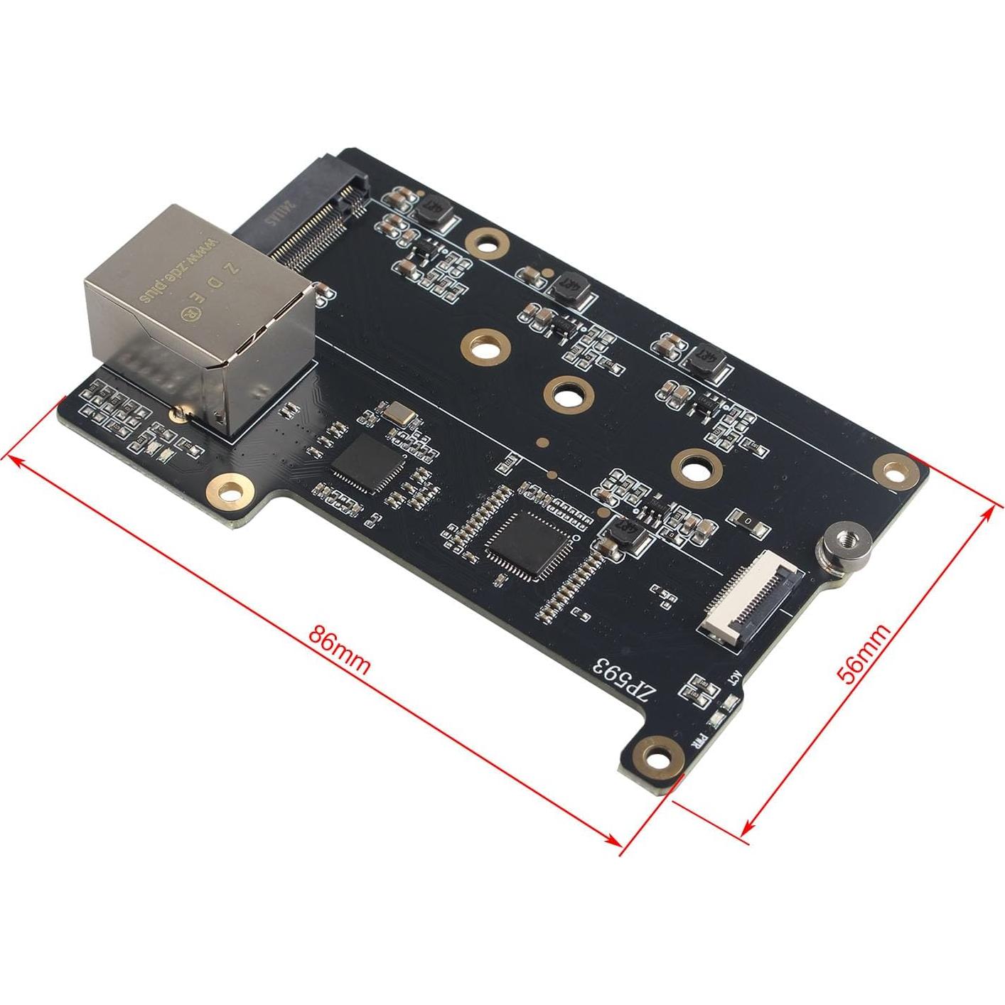 Adaptador ZDE ZP593 PCIe a Ethernet 2.5G para Raspberry Pi 5