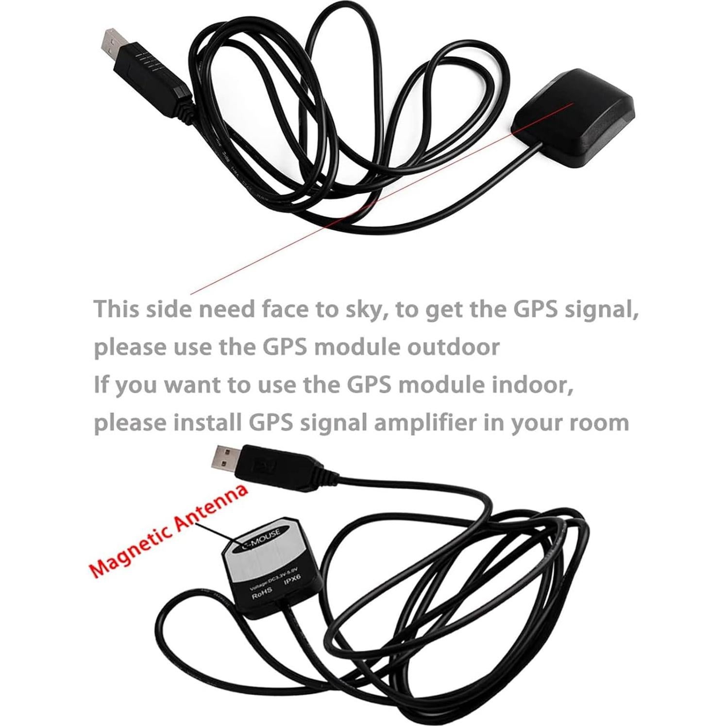 Receptor GPS USB VK-162 G-Mouse 2PCS Antena Externa 121.9g
