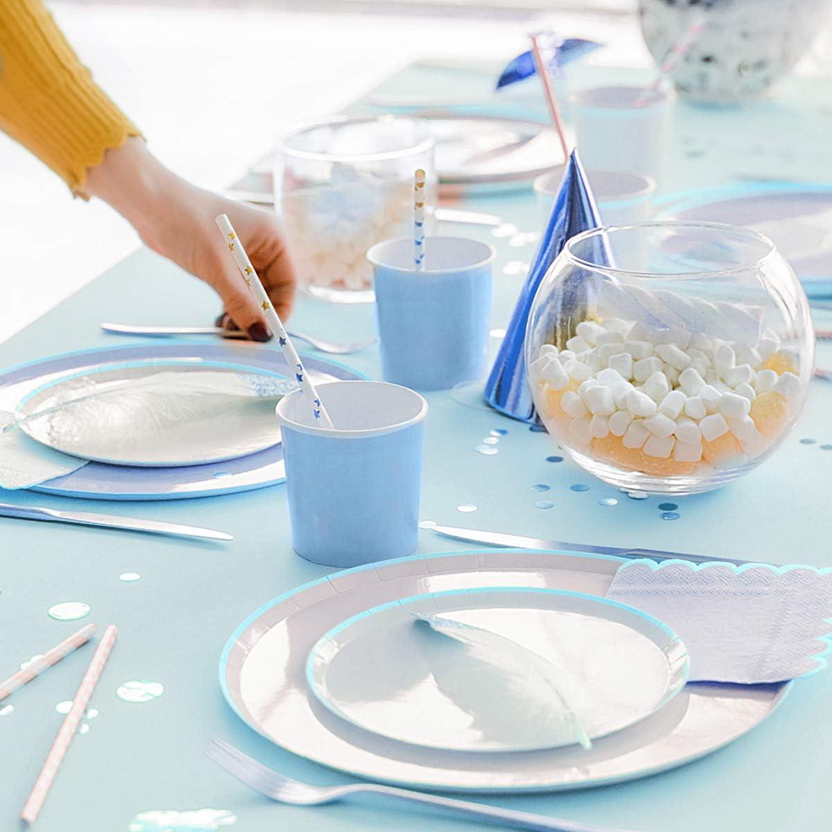 Vasos de Papel Desechables Turbo Bee 600 Unidades 3 oz Azules