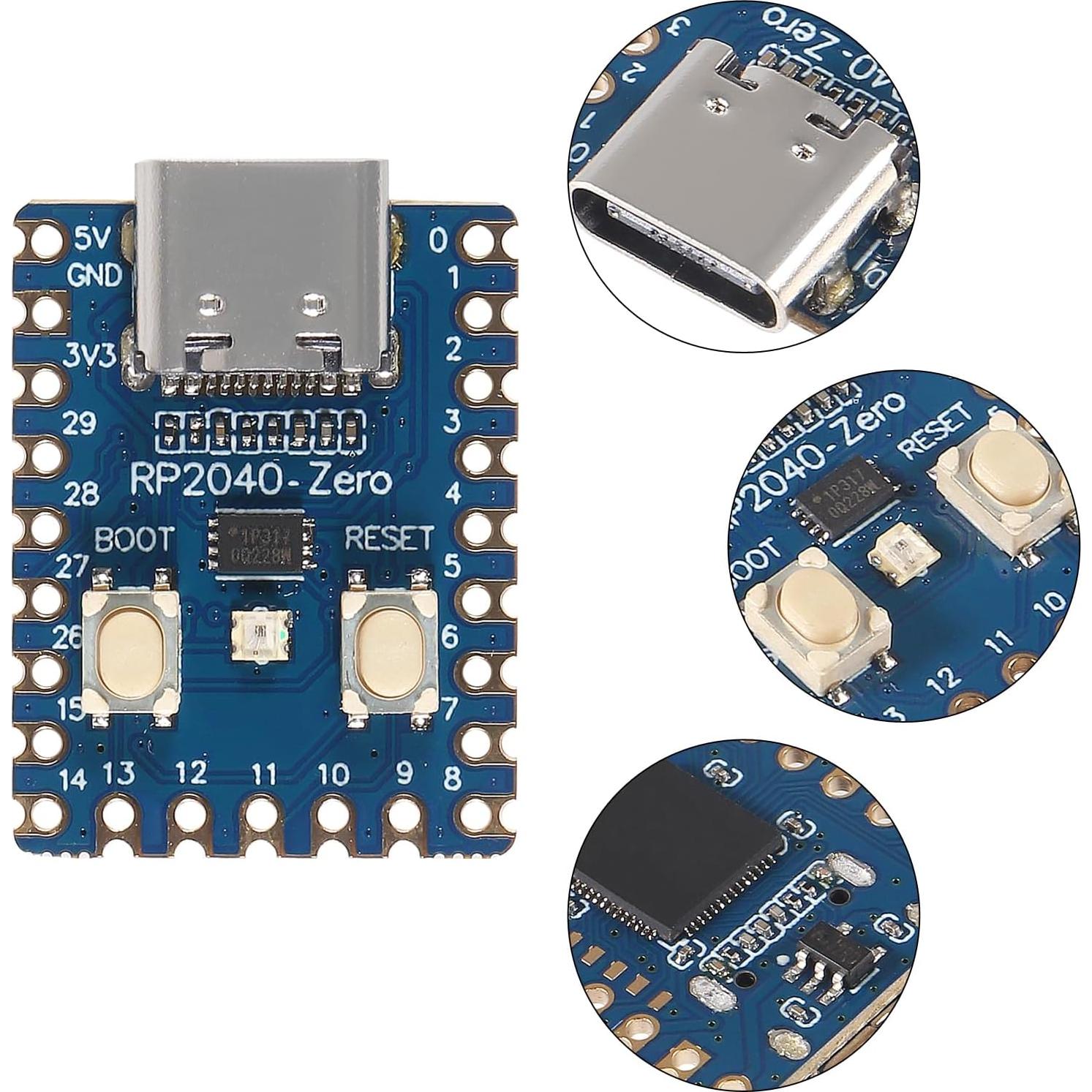 3PCS Módulo RP2040-Zero DWEII USB-C 2MB Flash 9g