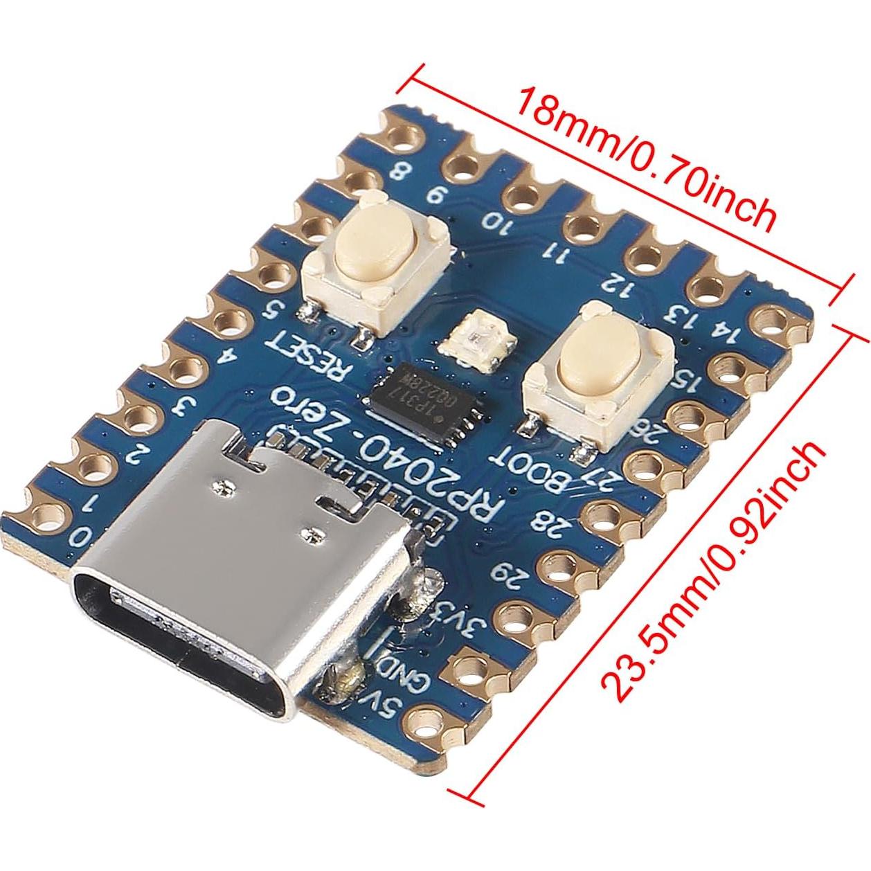 3PCS Módulo RP2040-Zero DWEII USB-C 2MB Flash 9g