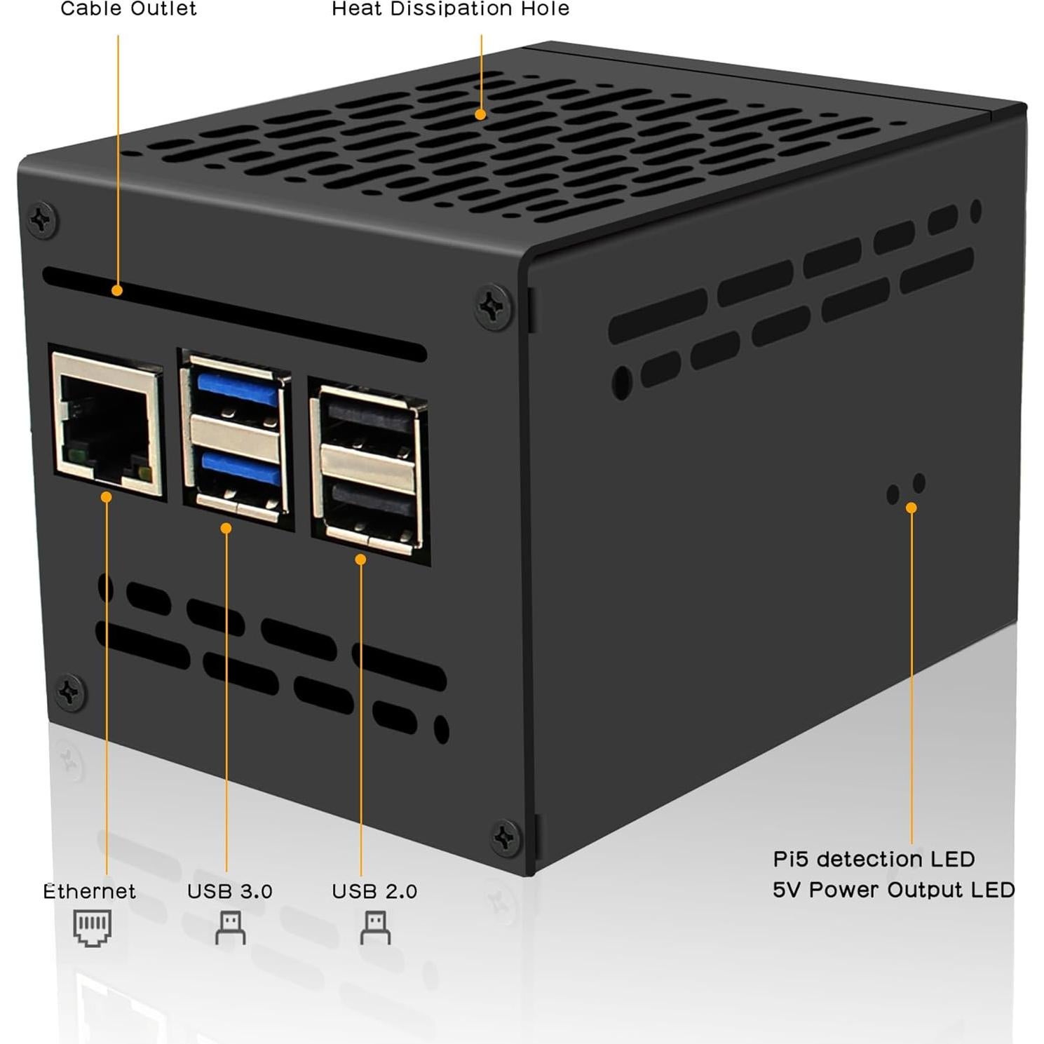 Caja de Metal Geekworm X1200-C1 para Raspberry Pi 5 con UPS