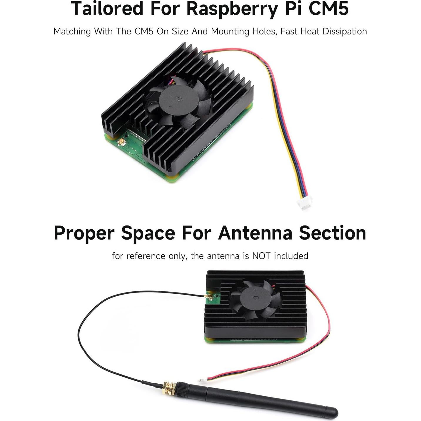 Ventilador de Refrigeración Waveshare CM5 3007 para Raspberry Pi