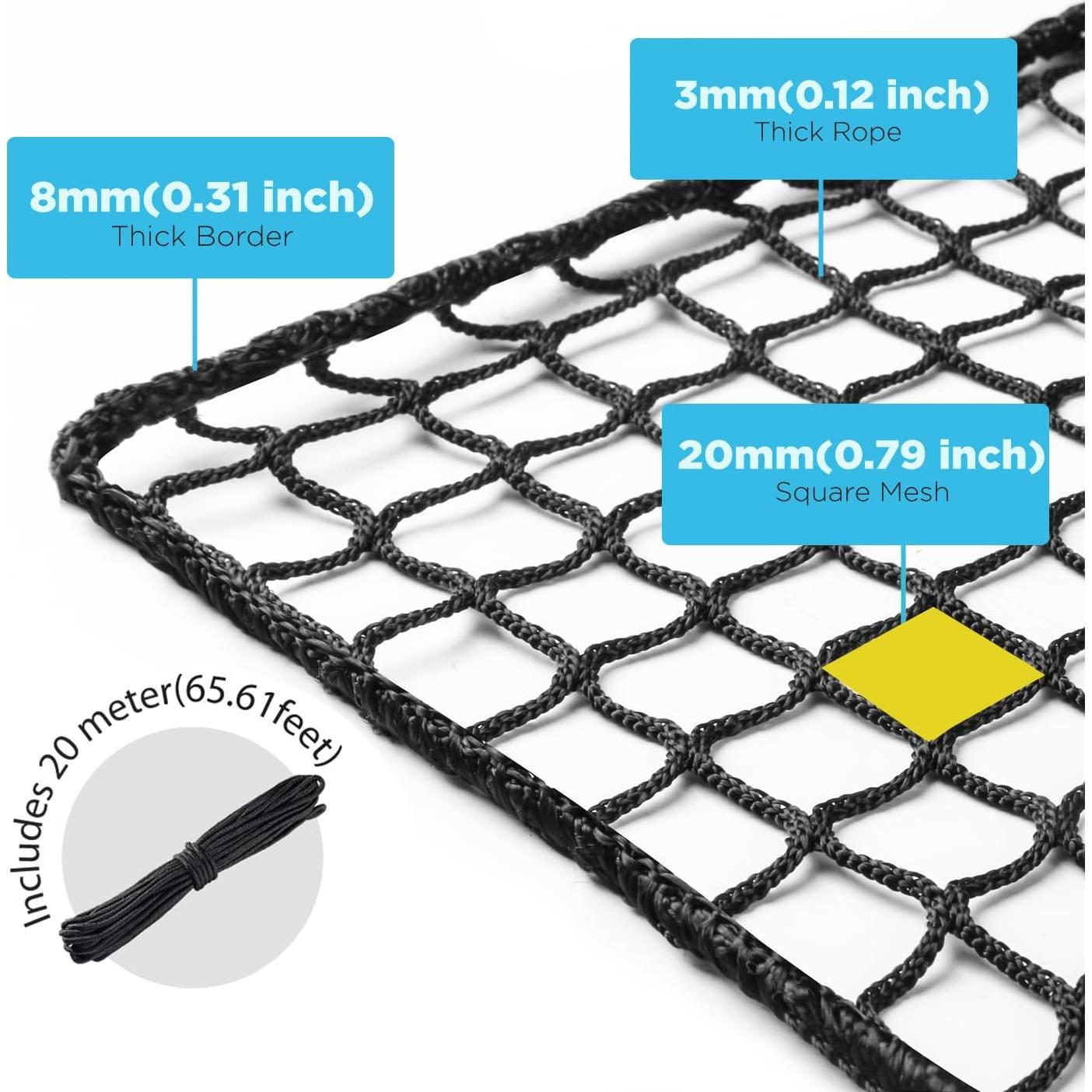 Red de Golf Práctica TODO SOBRE RED ABN 3x3m Negra