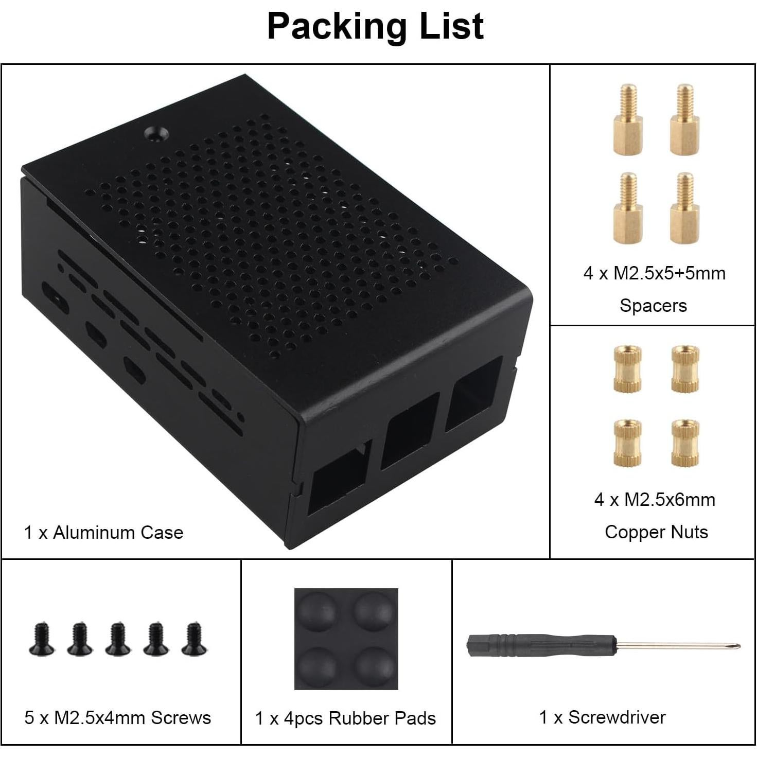 Caja de Aluminio ZDE para Raspberry Pi 5 con Soporte PCIe
