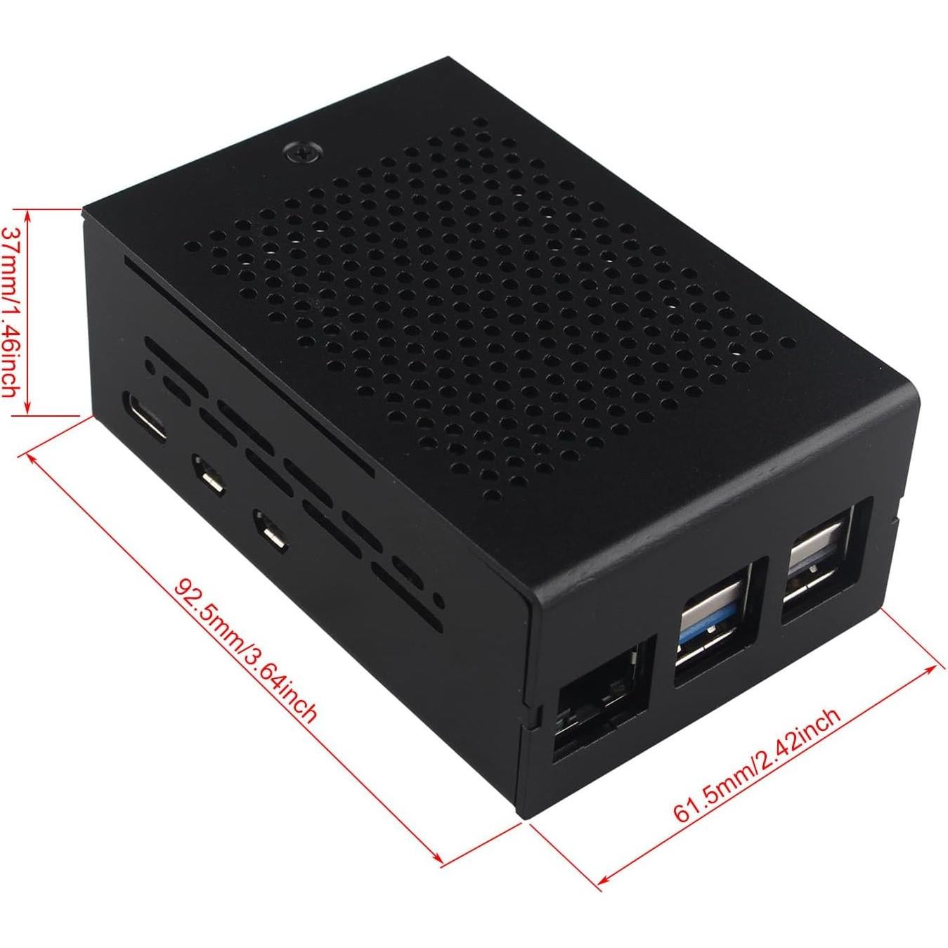 Caja de Aluminio ZDE para Raspberry Pi 5 con Soporte PCIe