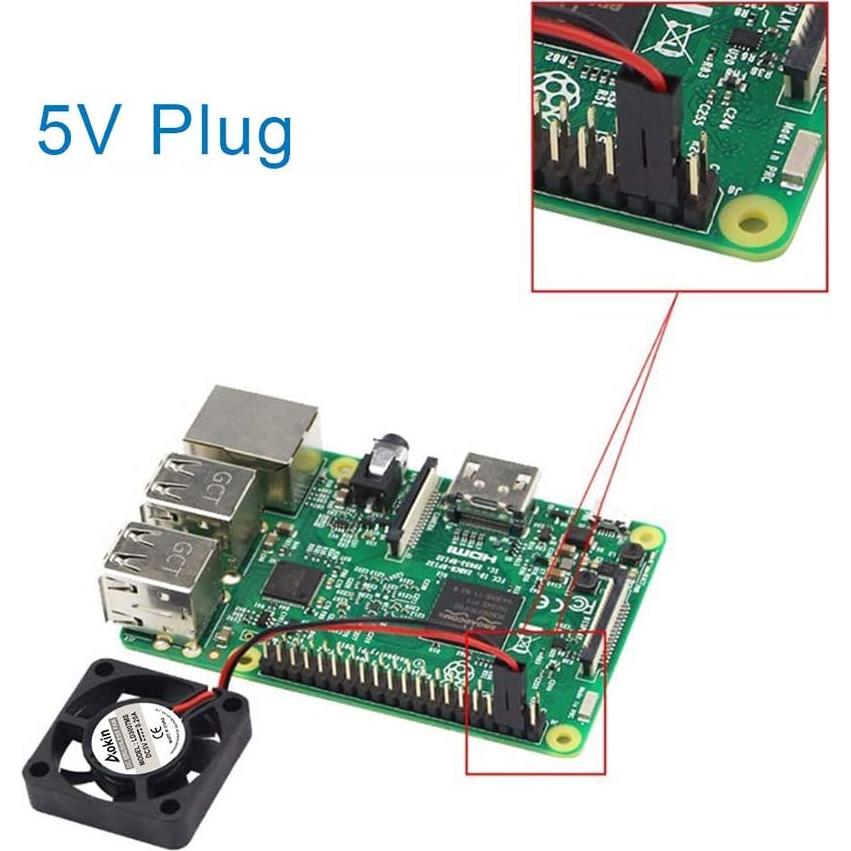 Ventilador de Enfriamiento DORHEA 30x30x7mm 2pcs para Raspberry Pi