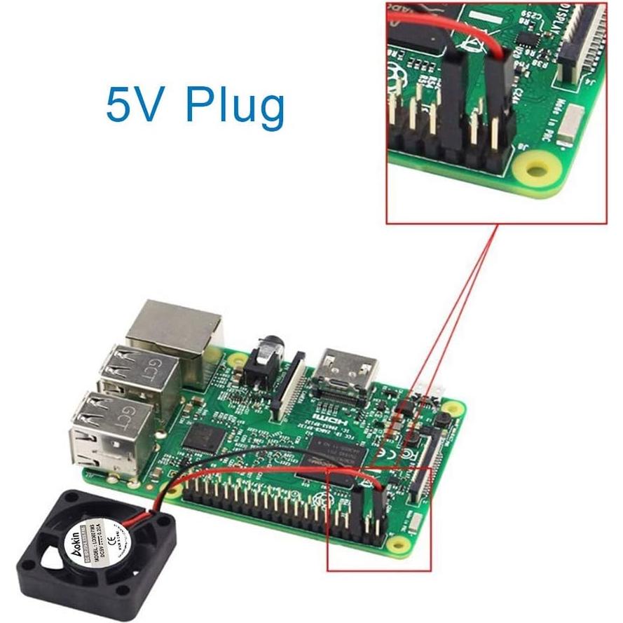 Ventilador de Enfriamiento DORHEA 30x30x7mm 2pcs para Raspberry Pi