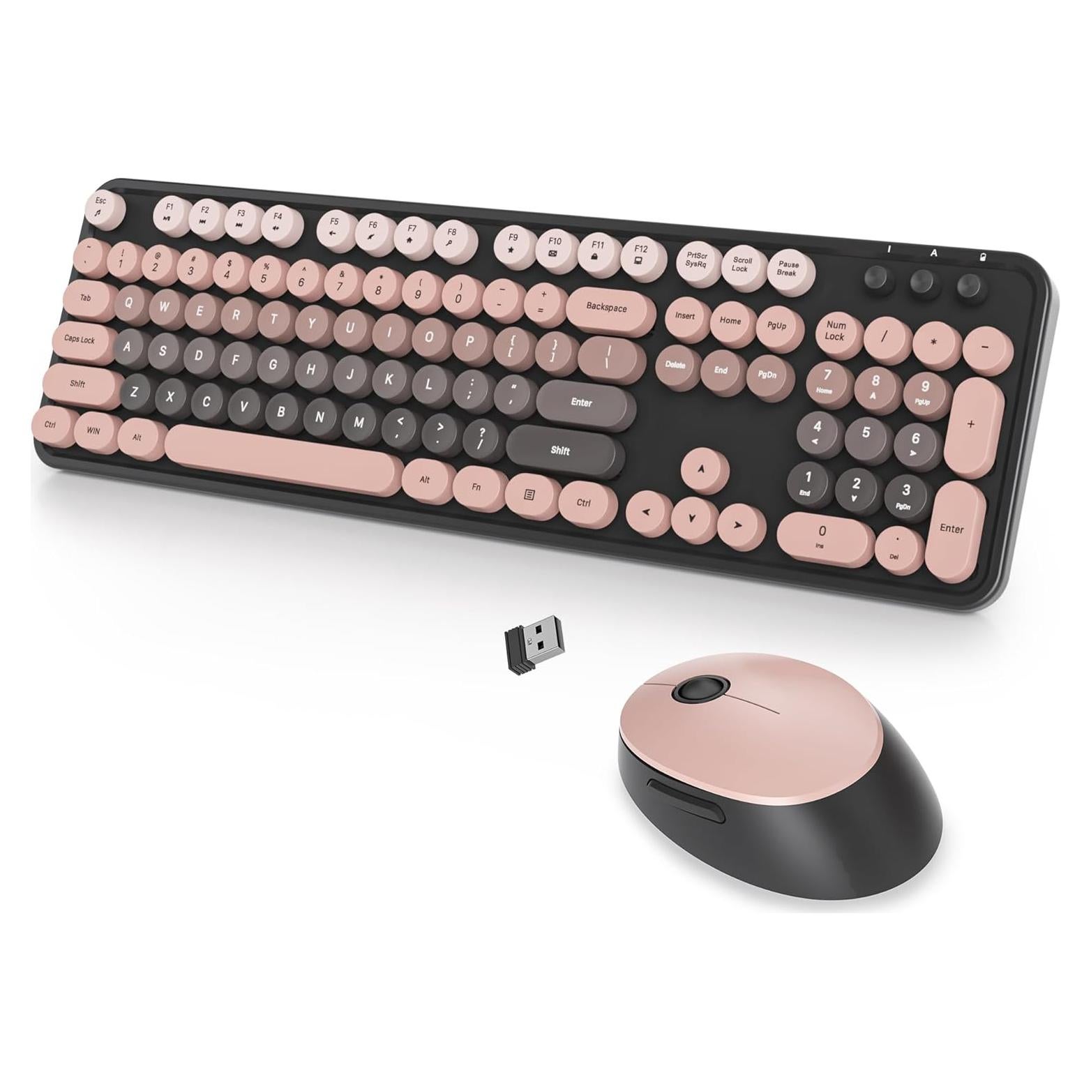 Conjunto Teclado y Ratón Inalámbrico SbocKeeb Retro 104 Teclas